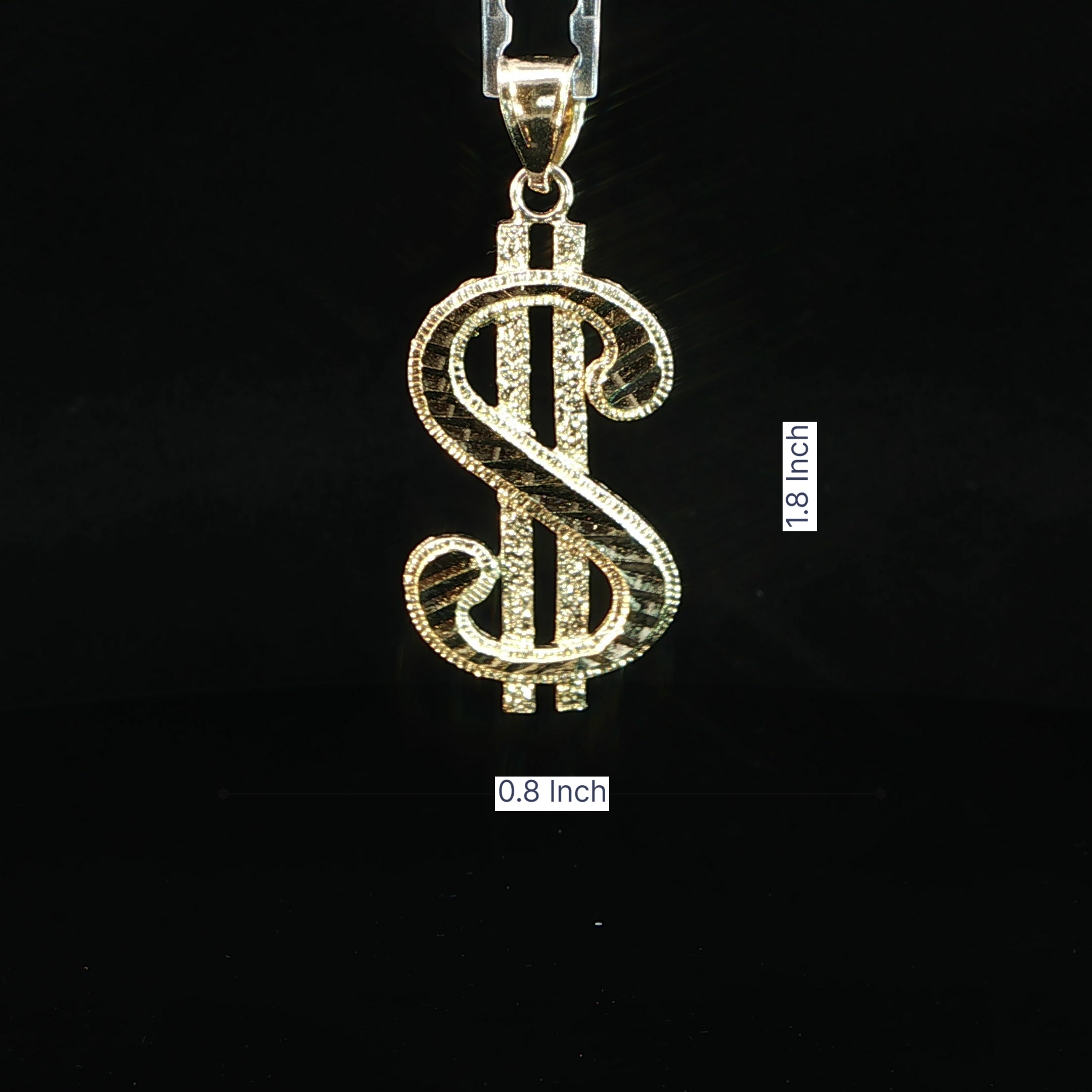 14K Yellow Gold Dollar Pendant