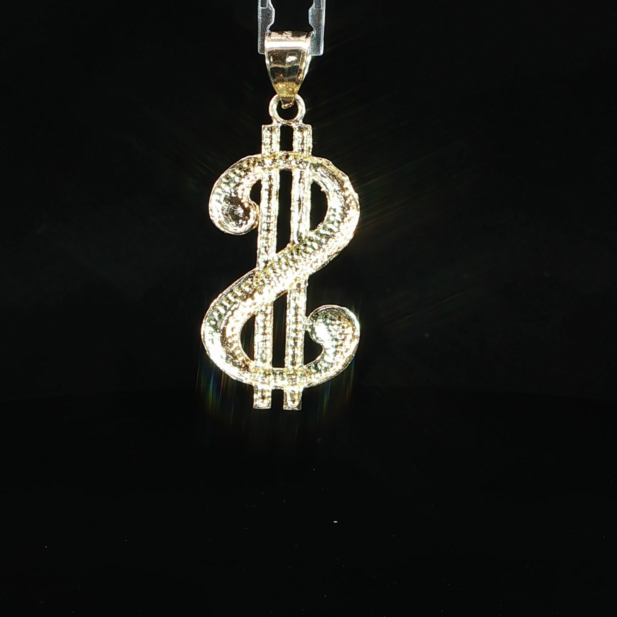 14K Yellow Gold Dollar Pendant