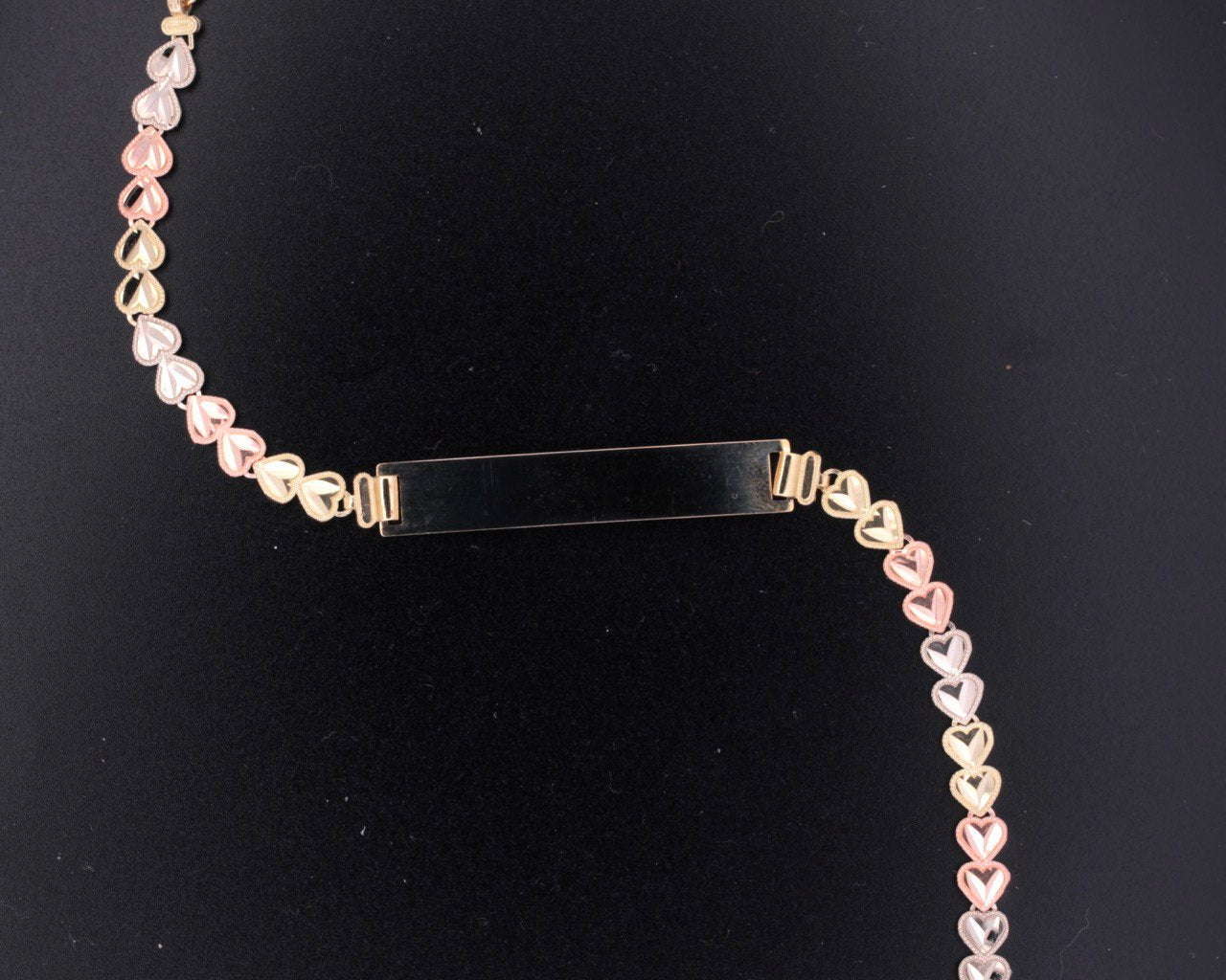 10K 3-Color ID Bracelet - 7.5MM