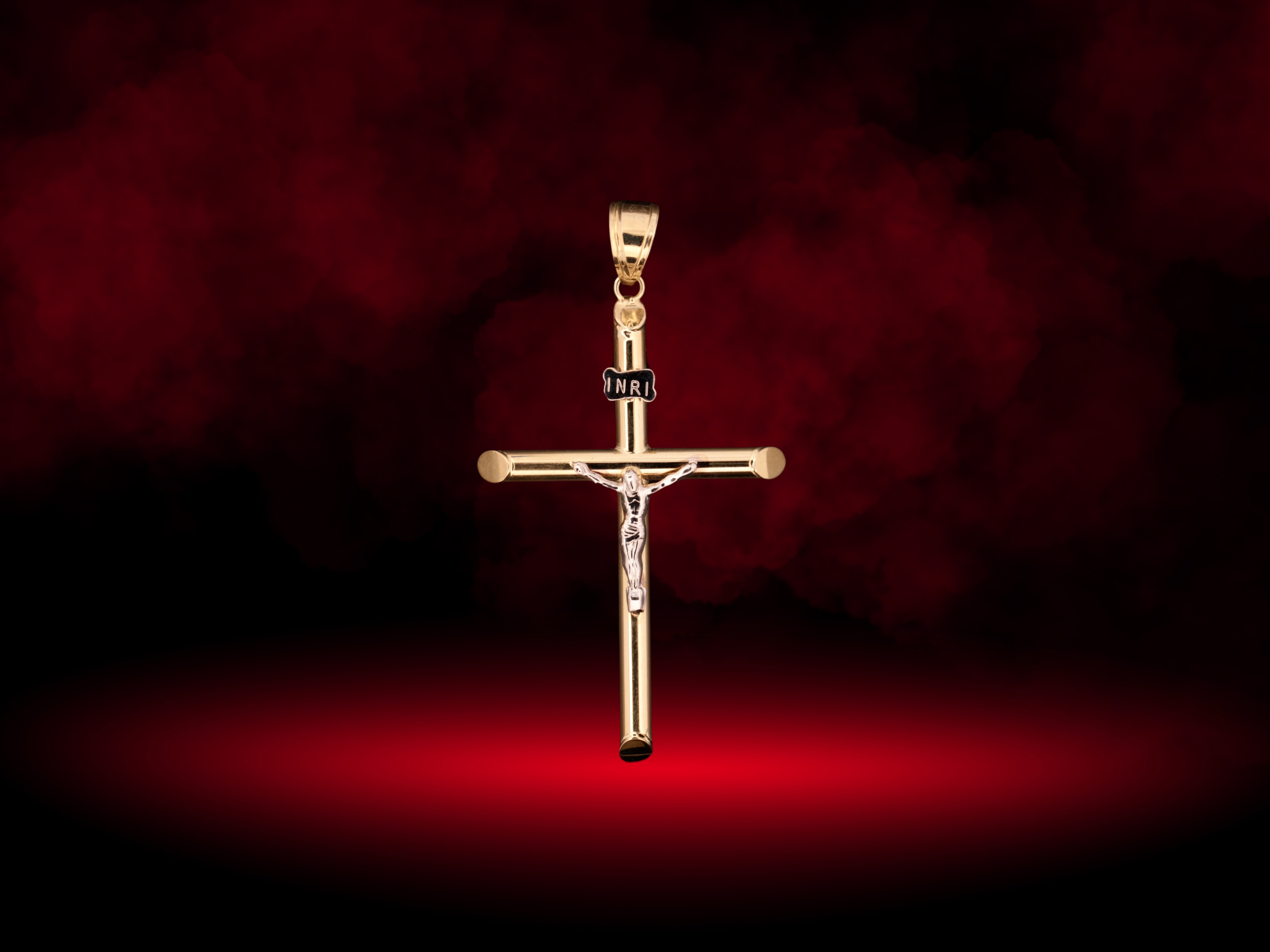 14K Gold Crucifix Pendant - 6