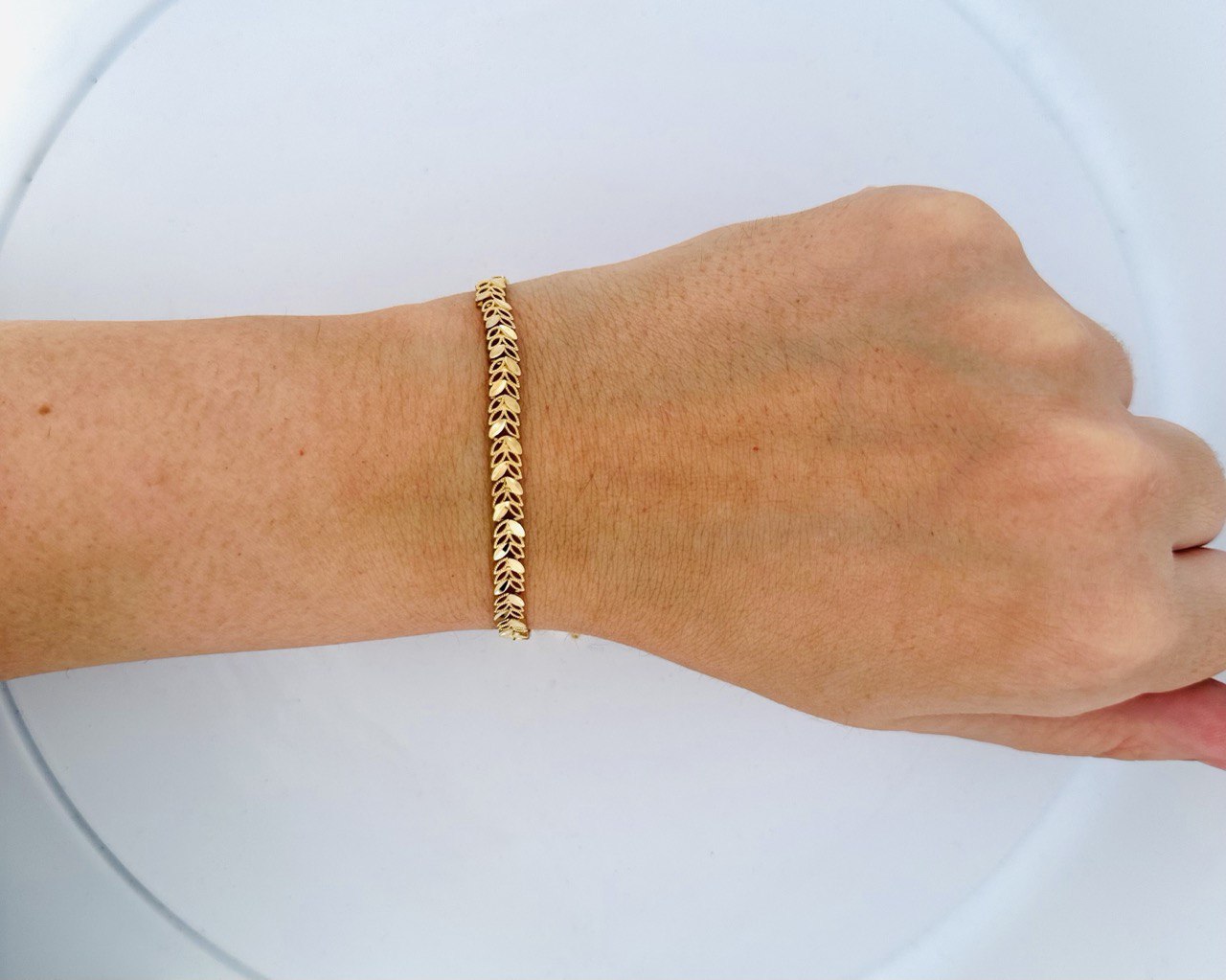 14K Chevron Bracelet - 4.6MM