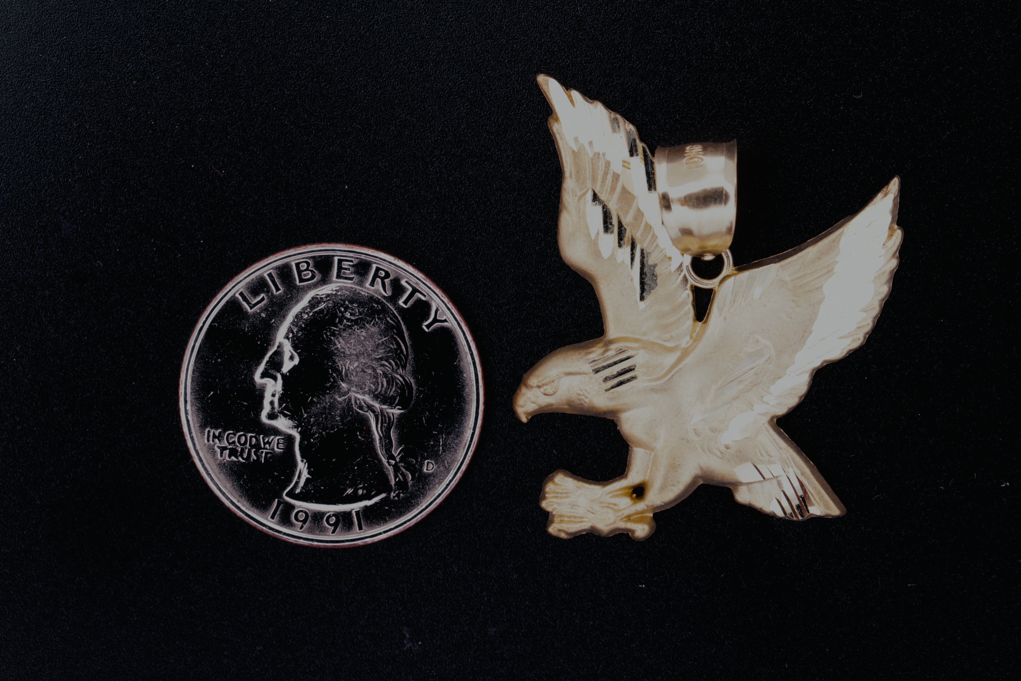14K Eagle Pendant