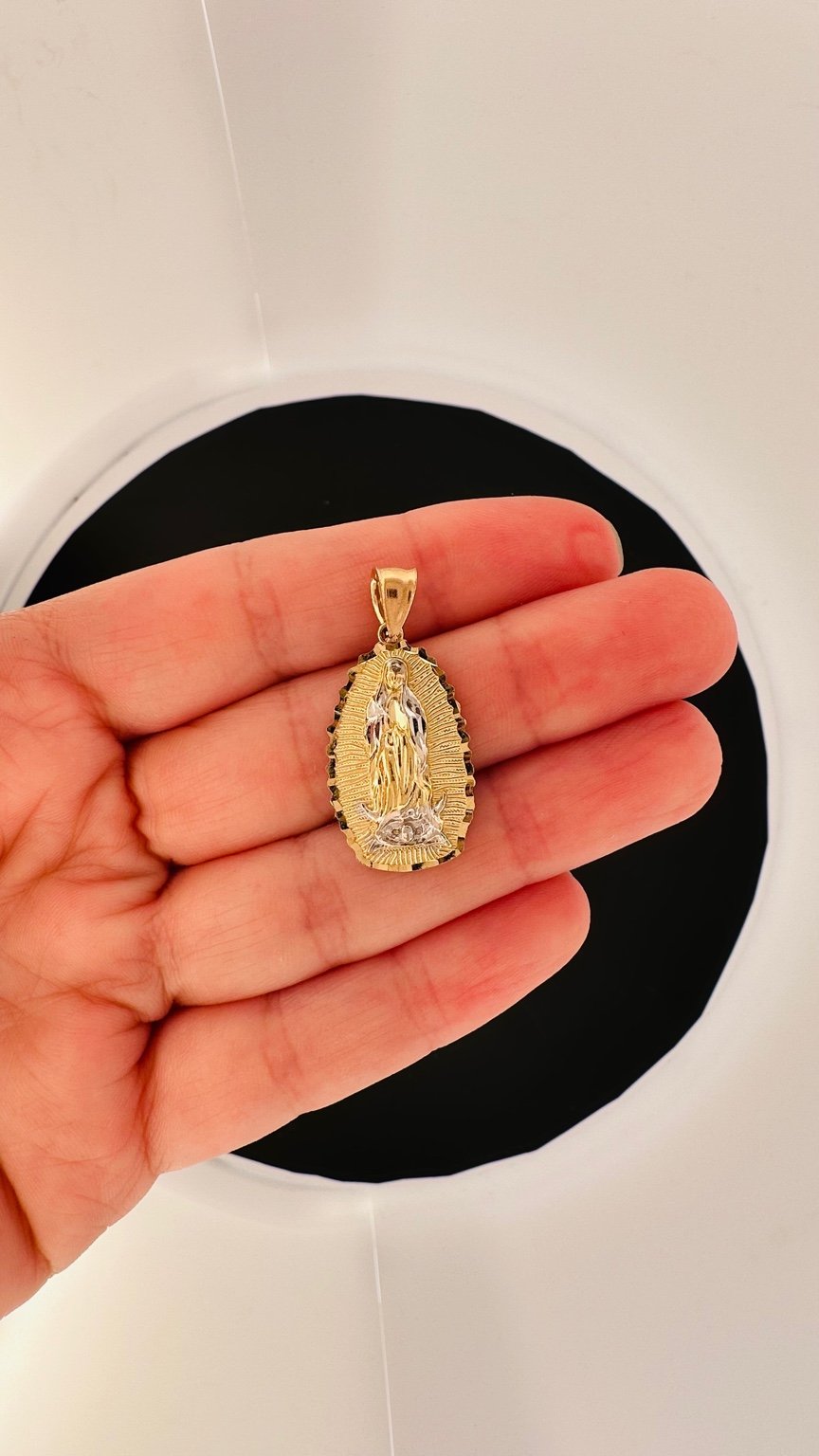 14K Virgin Mary Pendant