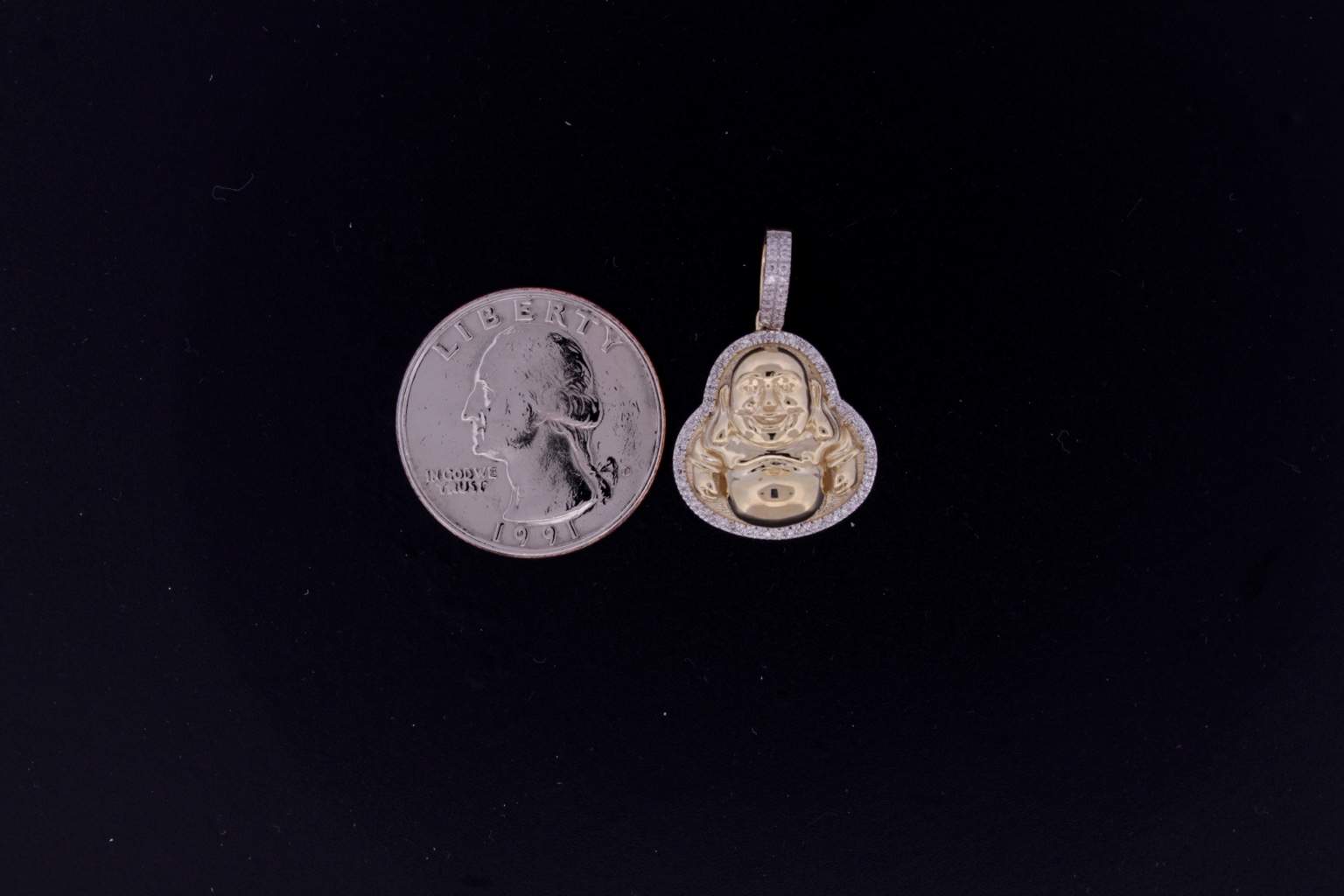 10K Yellow Gold Buddha Pendant