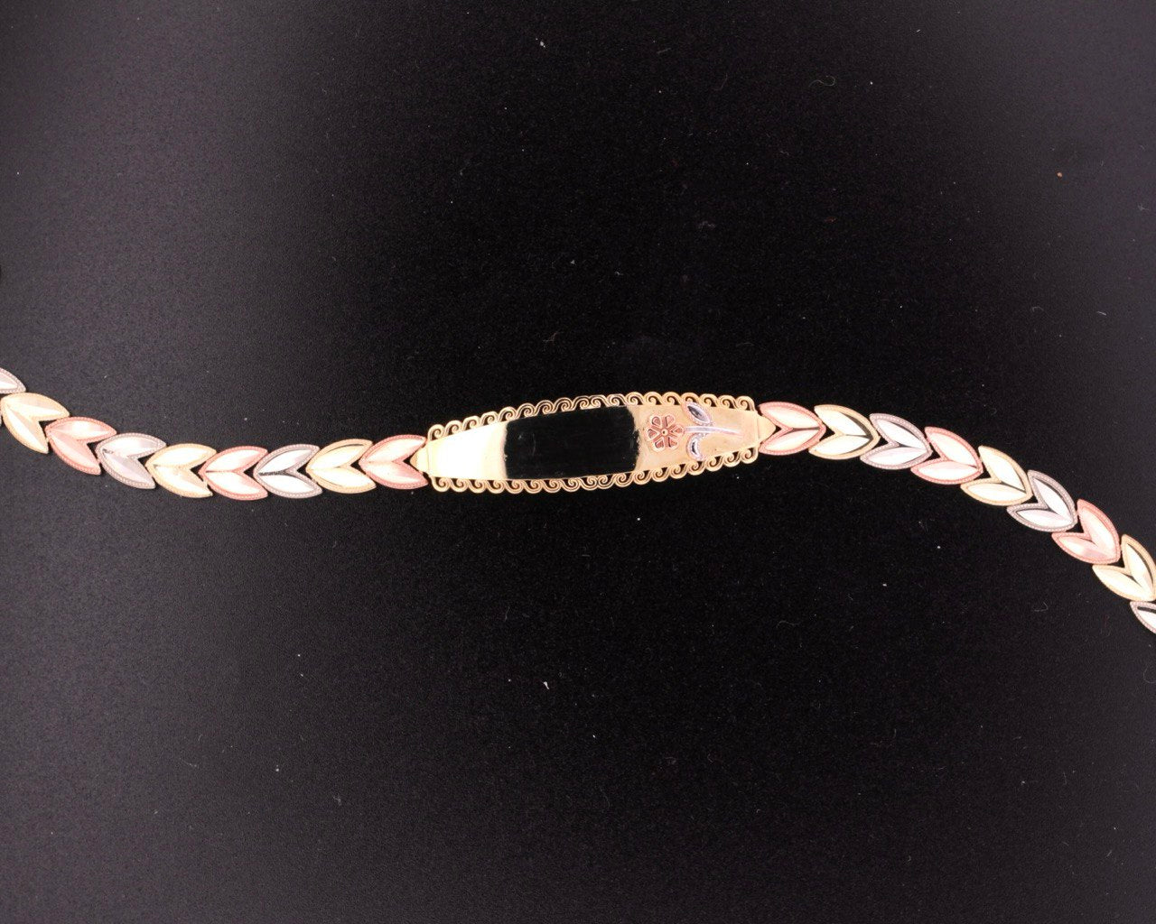 10K, 3-Color Gold ID Bracelet - 11MM