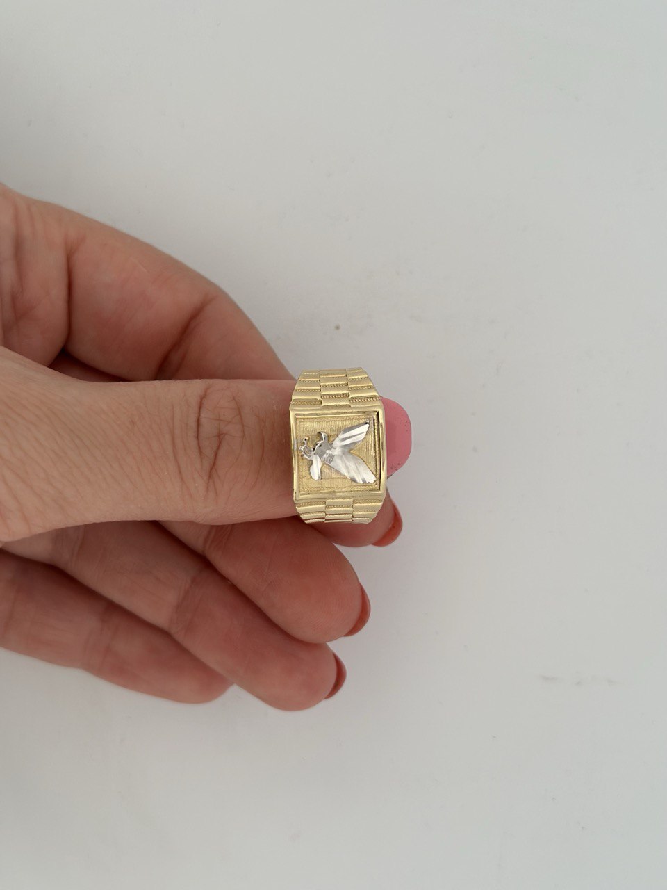 14K Gold Eagle Ring