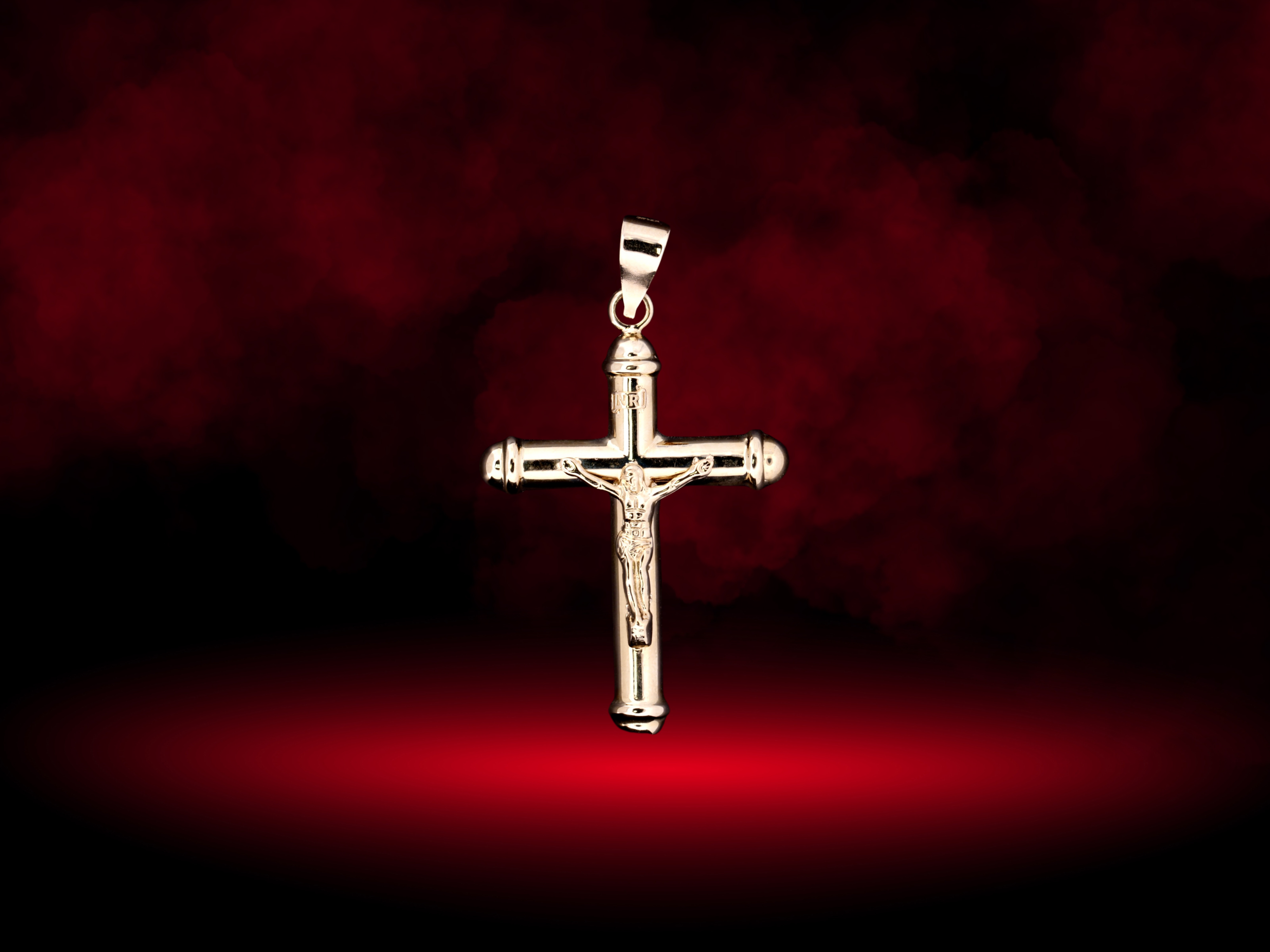 14K Gold Crucifix Pendant - 1