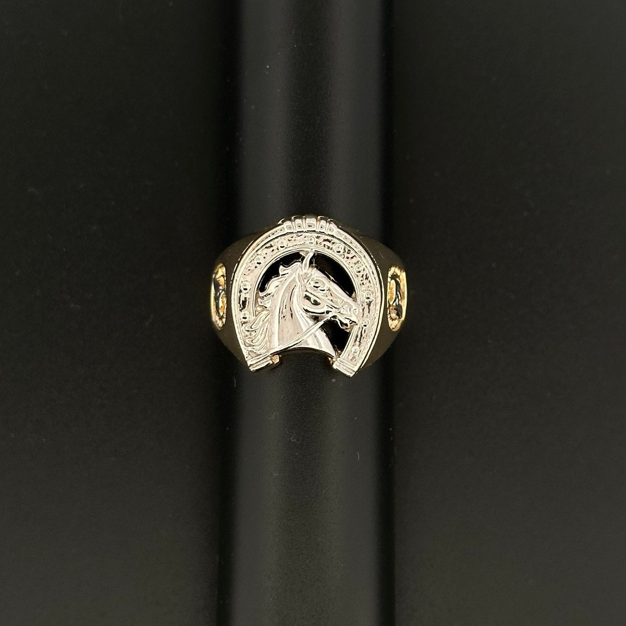 14K Gold Horse Ring