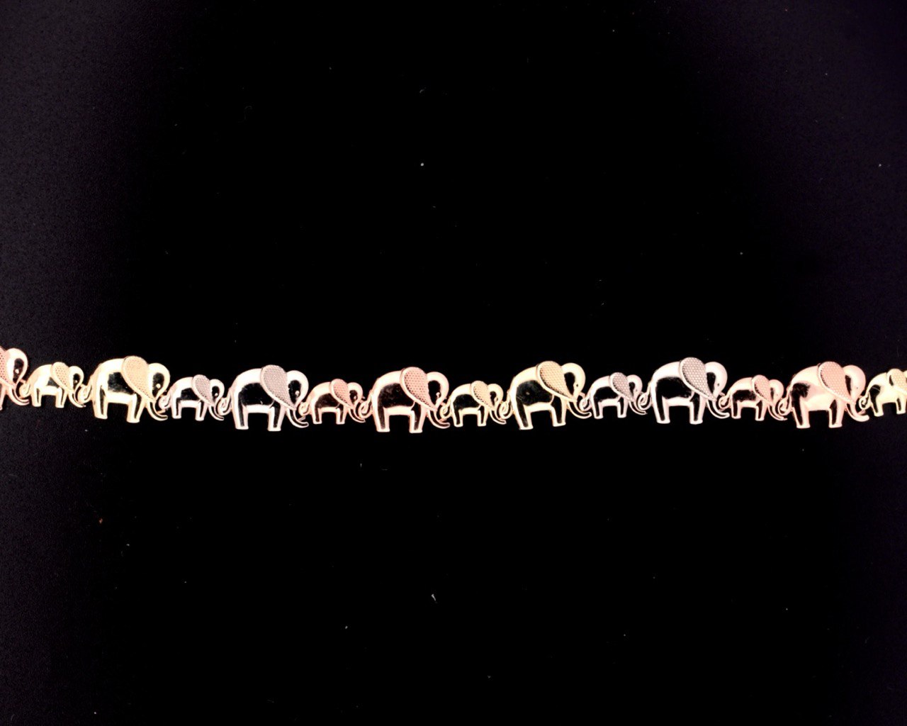 14K Elephants with Baby Bracelet