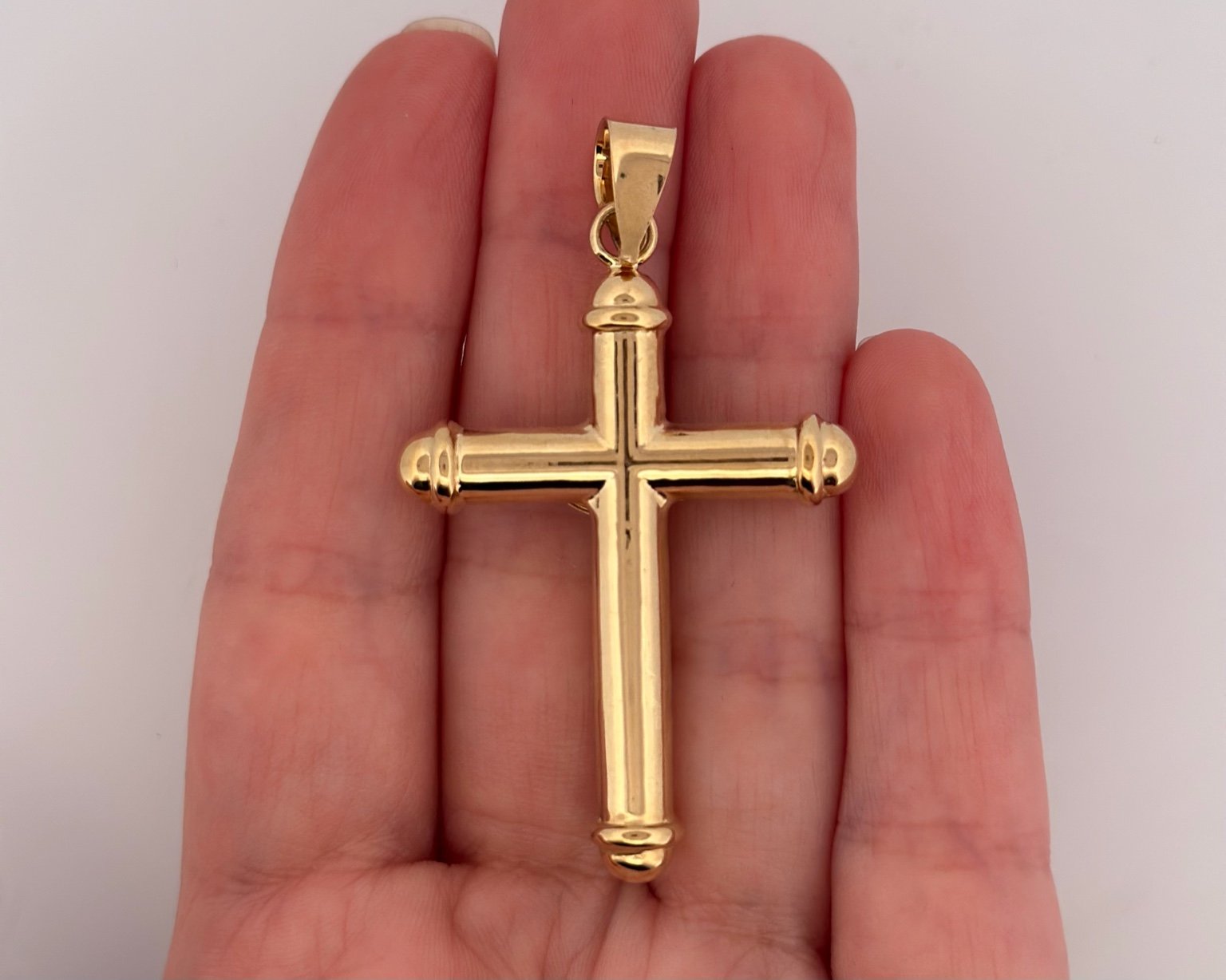 14K Gold Cross Pendant - 3