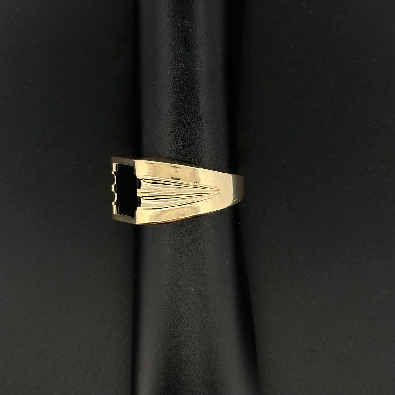14K Gold with Onyx Stone Ring