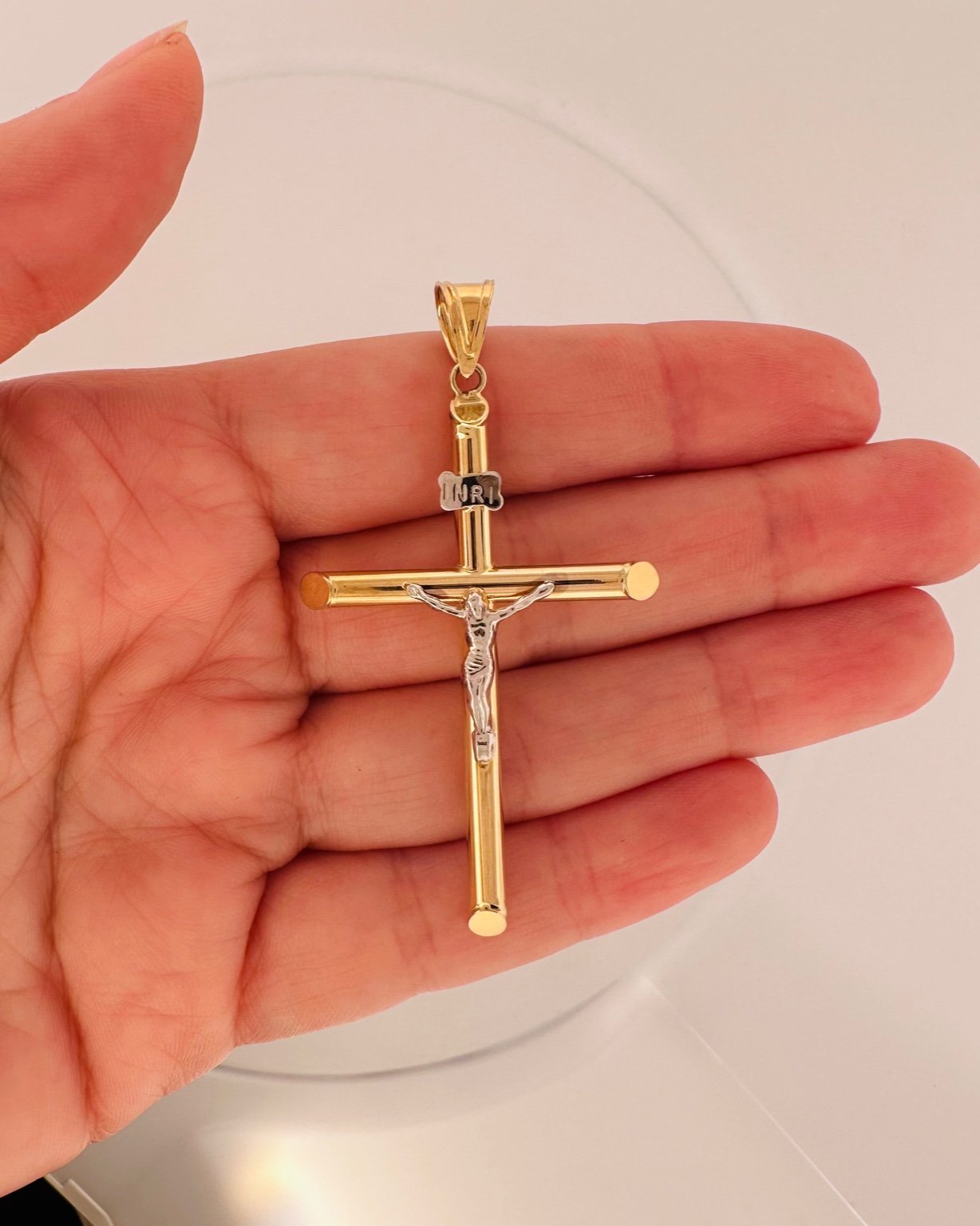14K Gold Crucifix Pendant - 6