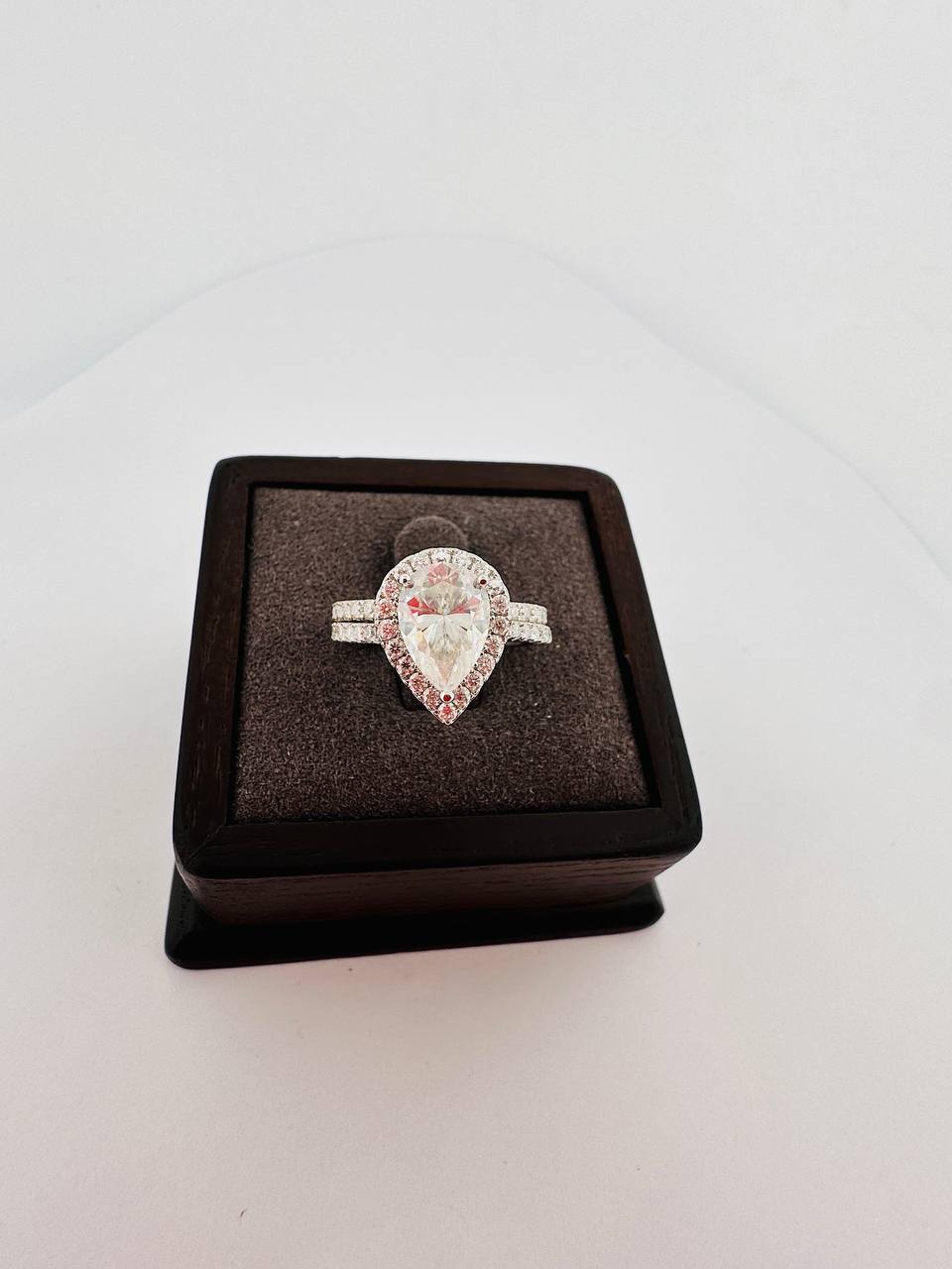 925 Sterling Silver 2ct VVS Moissanite Engagement Ring - 2