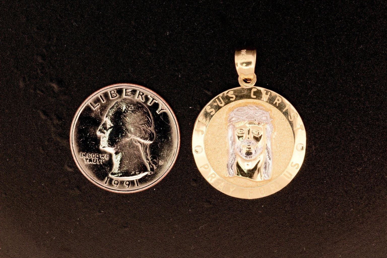 14K Jesus Piece Pendant - 1