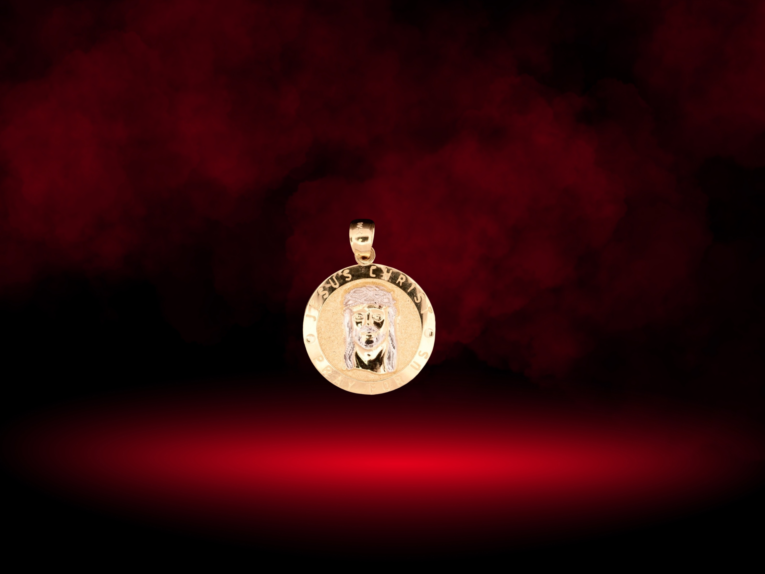 14K Jesus Piece Pendant - 1