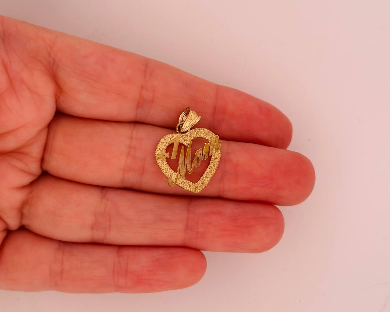 10K Yellow Gold MOM Pendant - 2