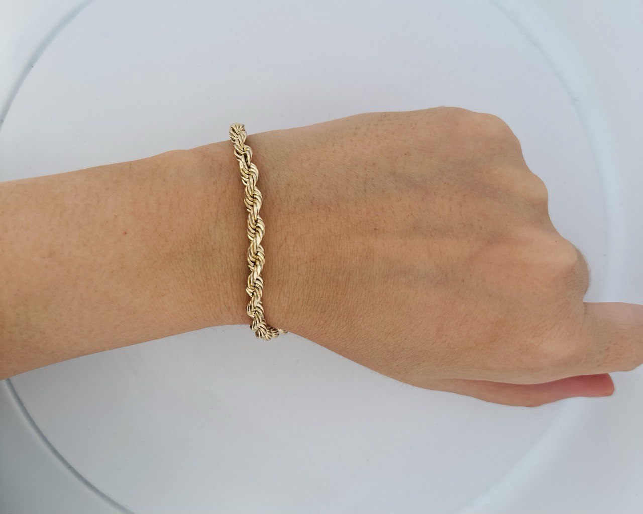 10K Yellow Gold Rope Bracelet - 5MM