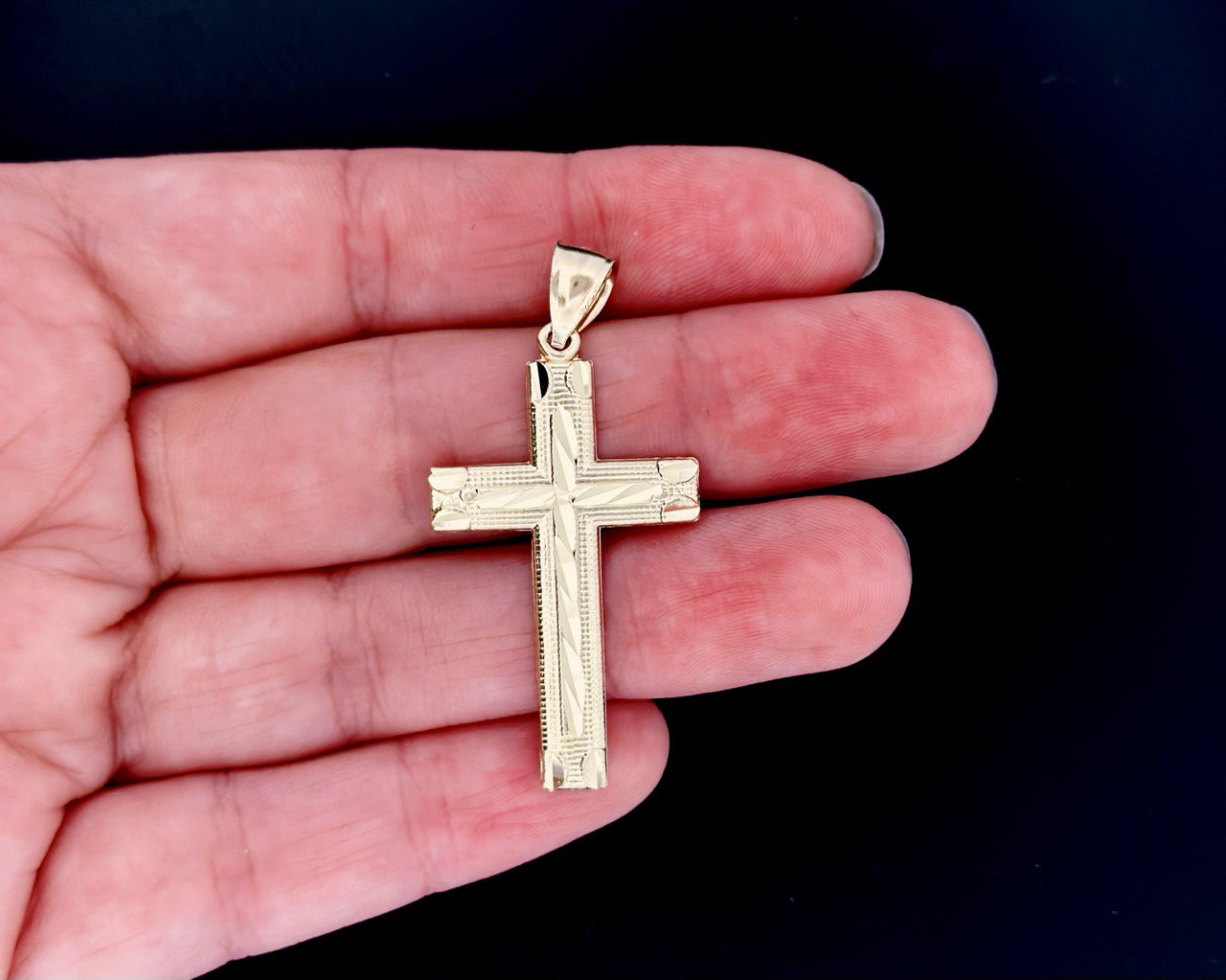14K Gold Crucifix Pendant - 2