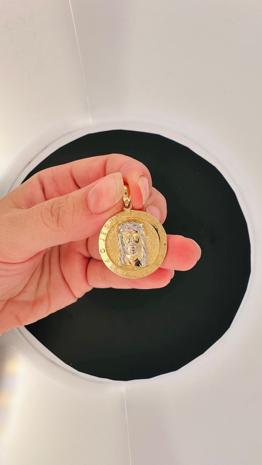 14K Jesus Piece Pendant - 1