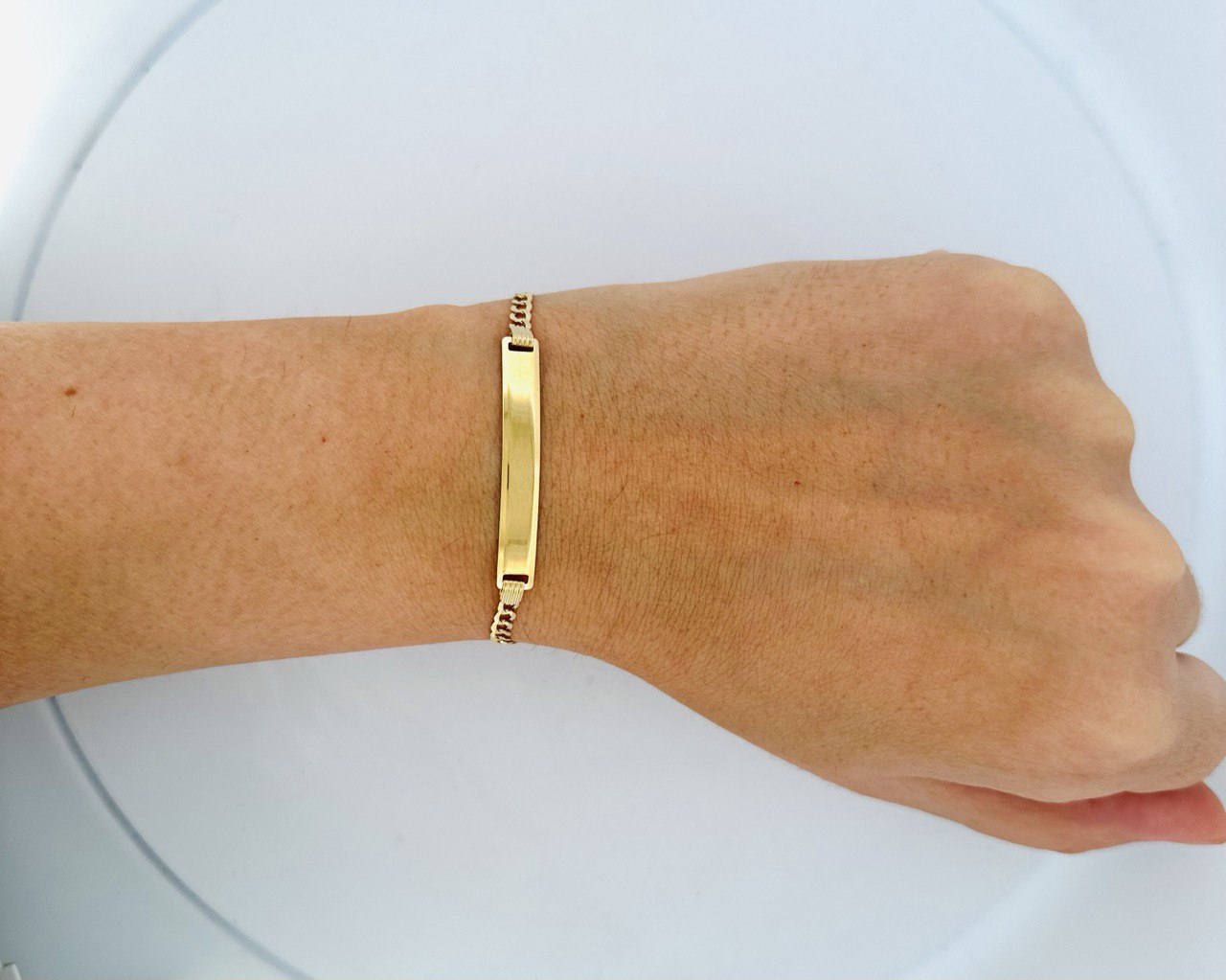 10K Solid Gold ID Bracelet - 5.5MM