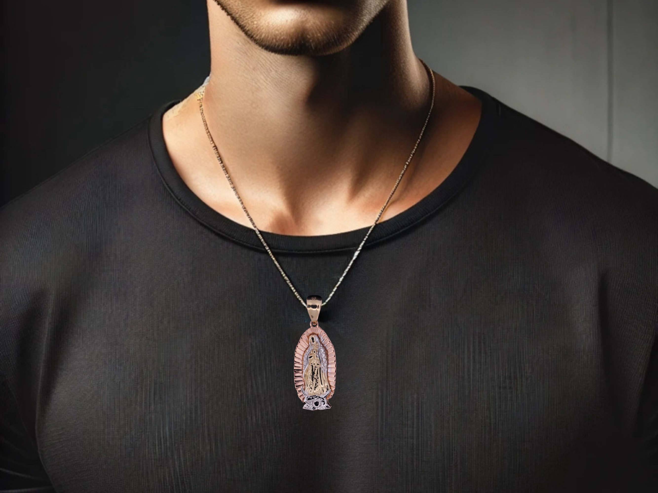 14K Virgin Mary Pendant