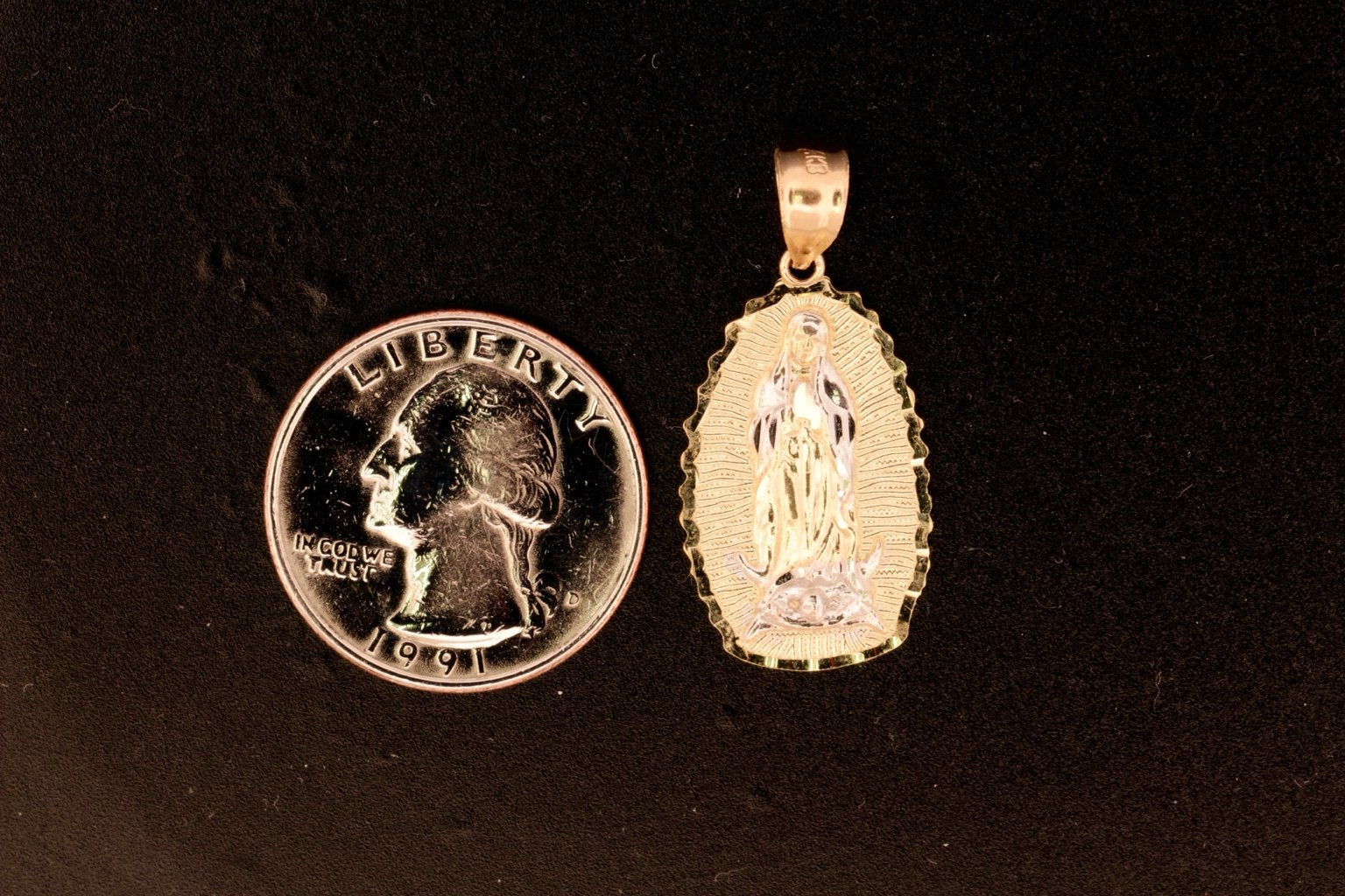 14K Virgin Mary Pendant