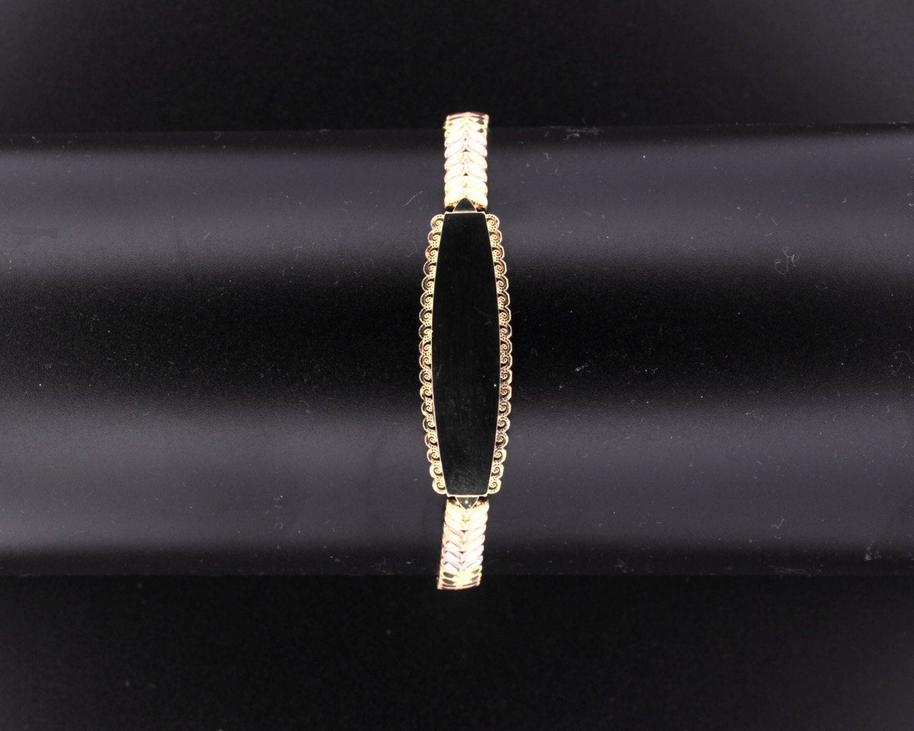 10K Three-Color Gold ID Bracelet - 11MM