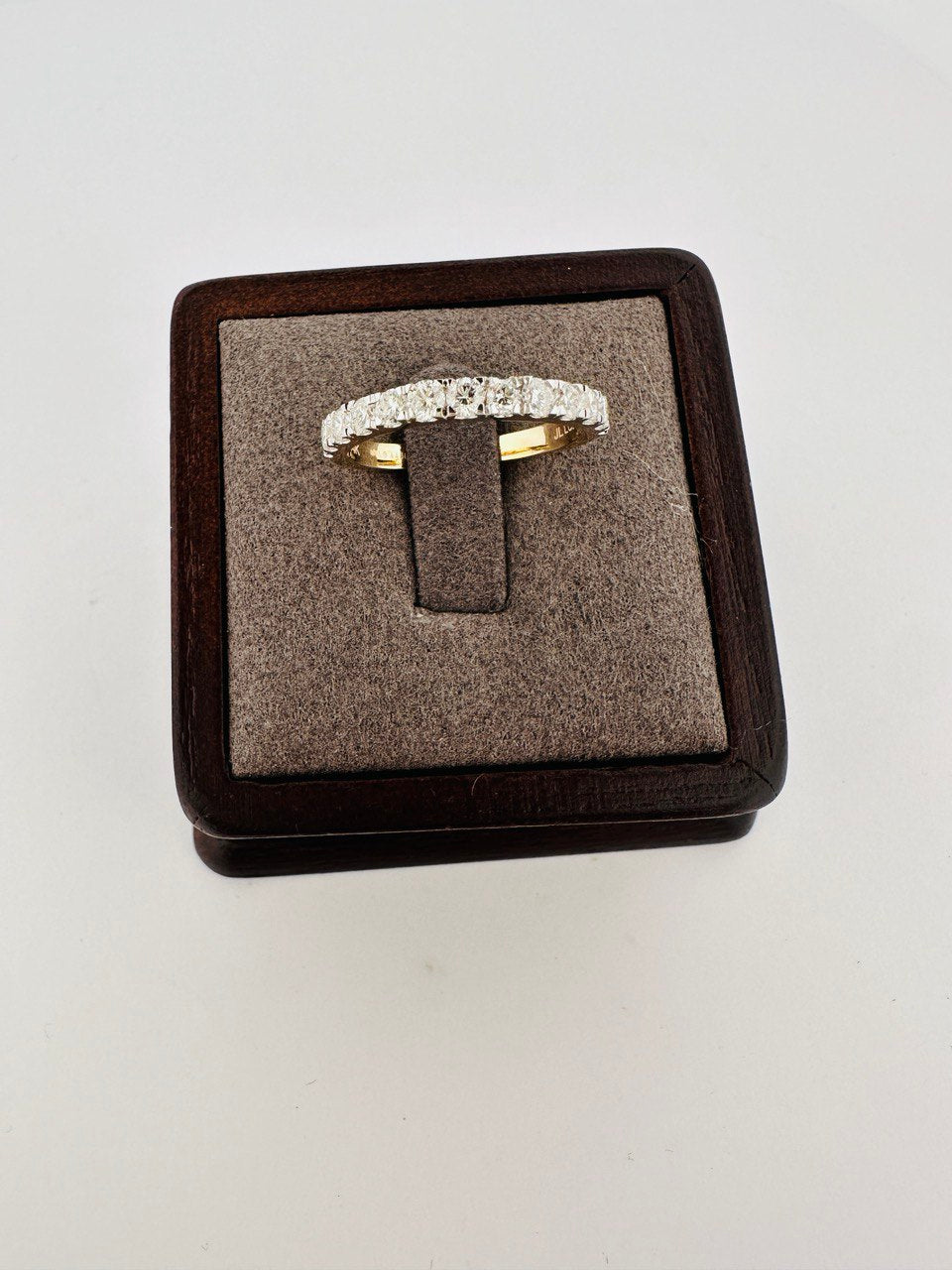 14K 1.2 carat LG Diamond Engagement Band