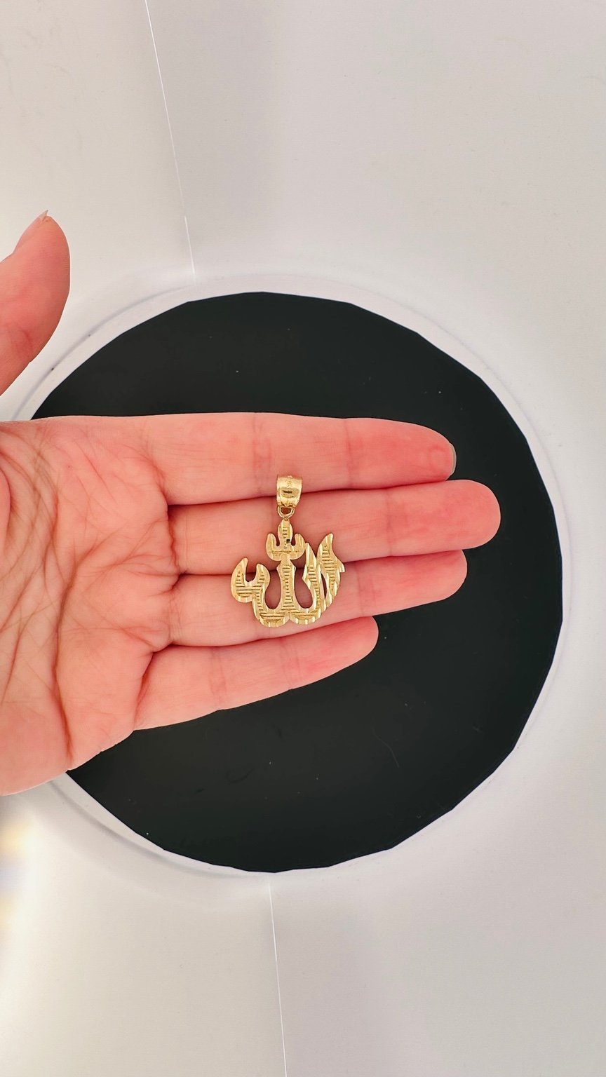 10K Yellow Gold Allah Pendant