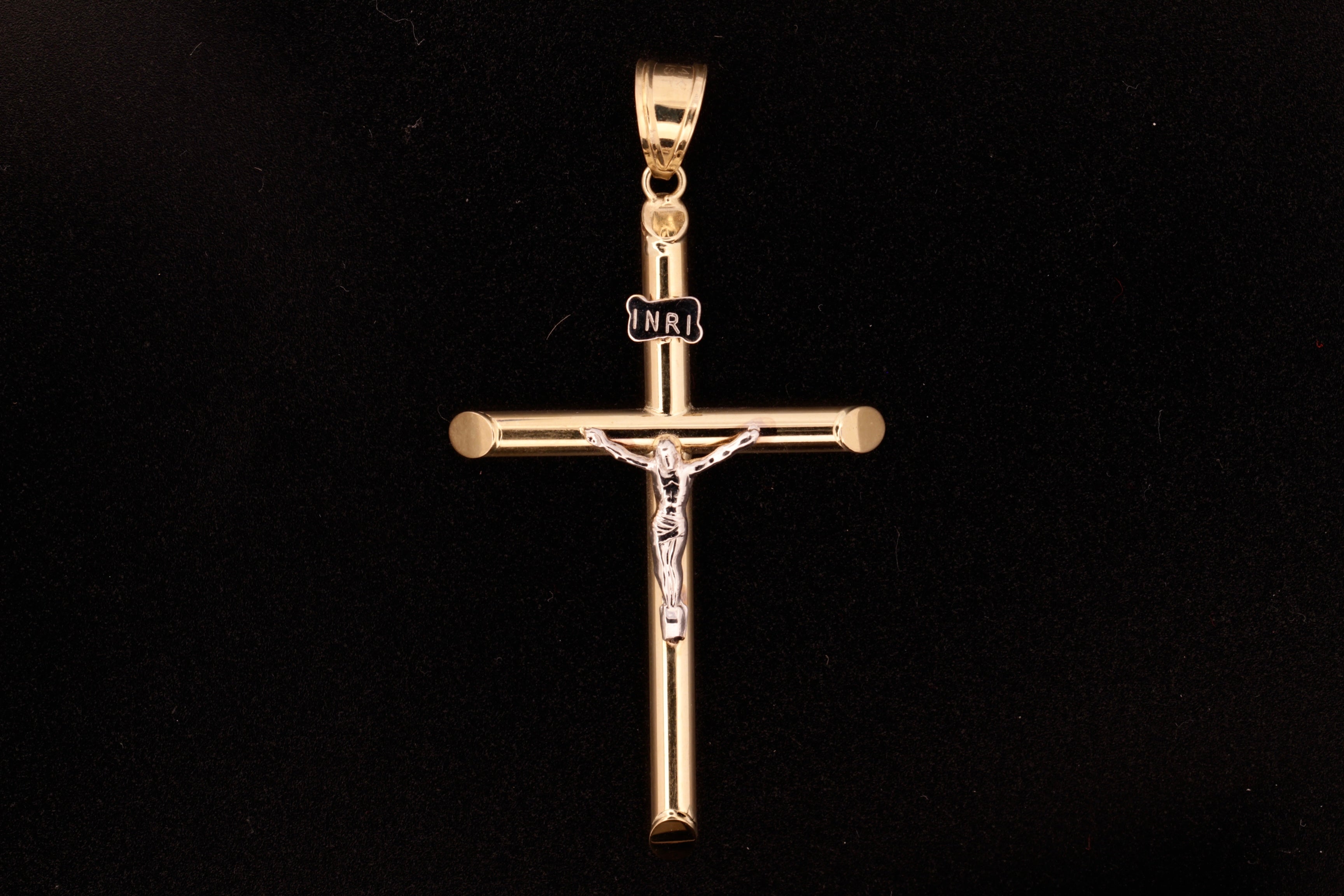 14K Gold Crucifix Pendant - 6