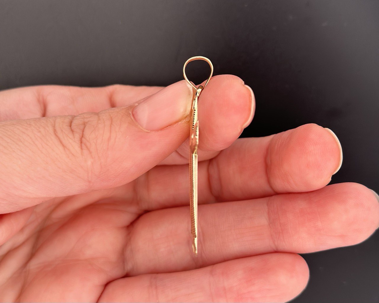 14K Gold Crucifix Pendant - 2