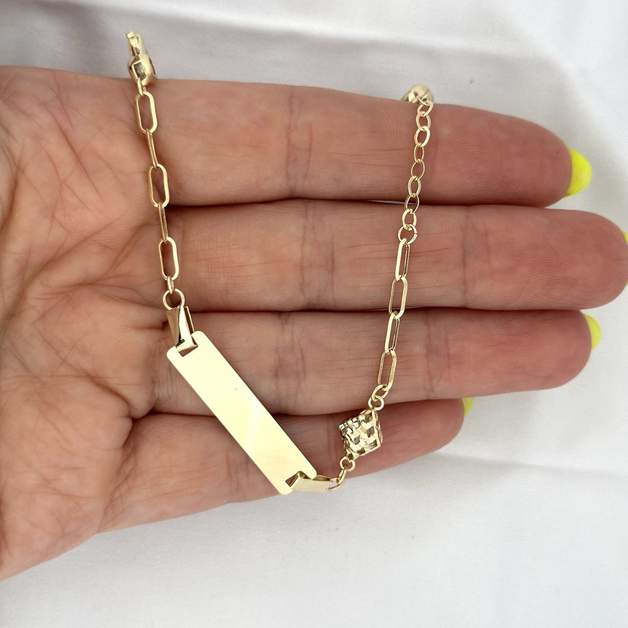 14K Yellow Gold ID Bracelet - 7.4MM