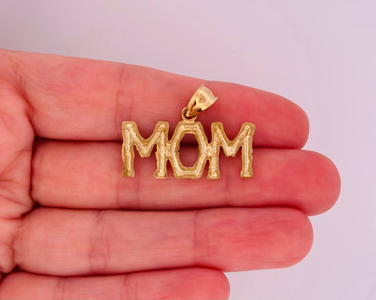 10K Yellow Gold MOM Pendant - 1