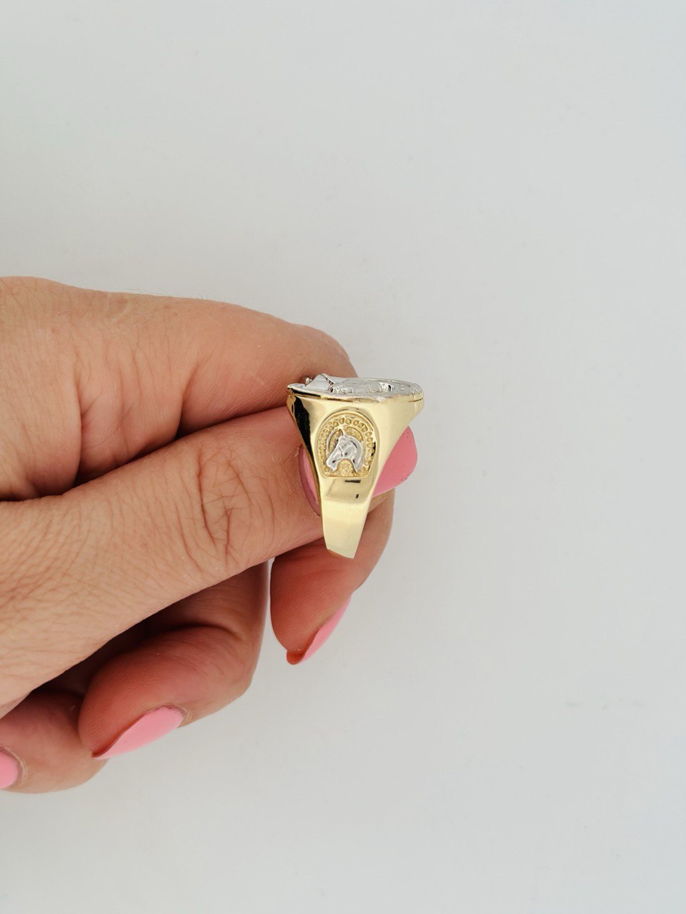 14K Gold Horse Ring