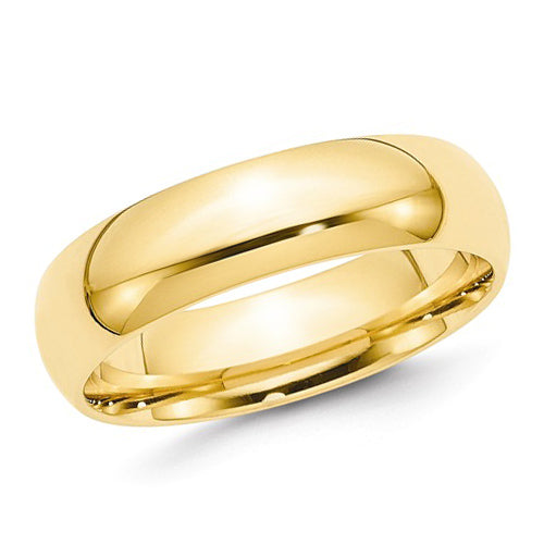 14K Gold Simple Band - 6MM,