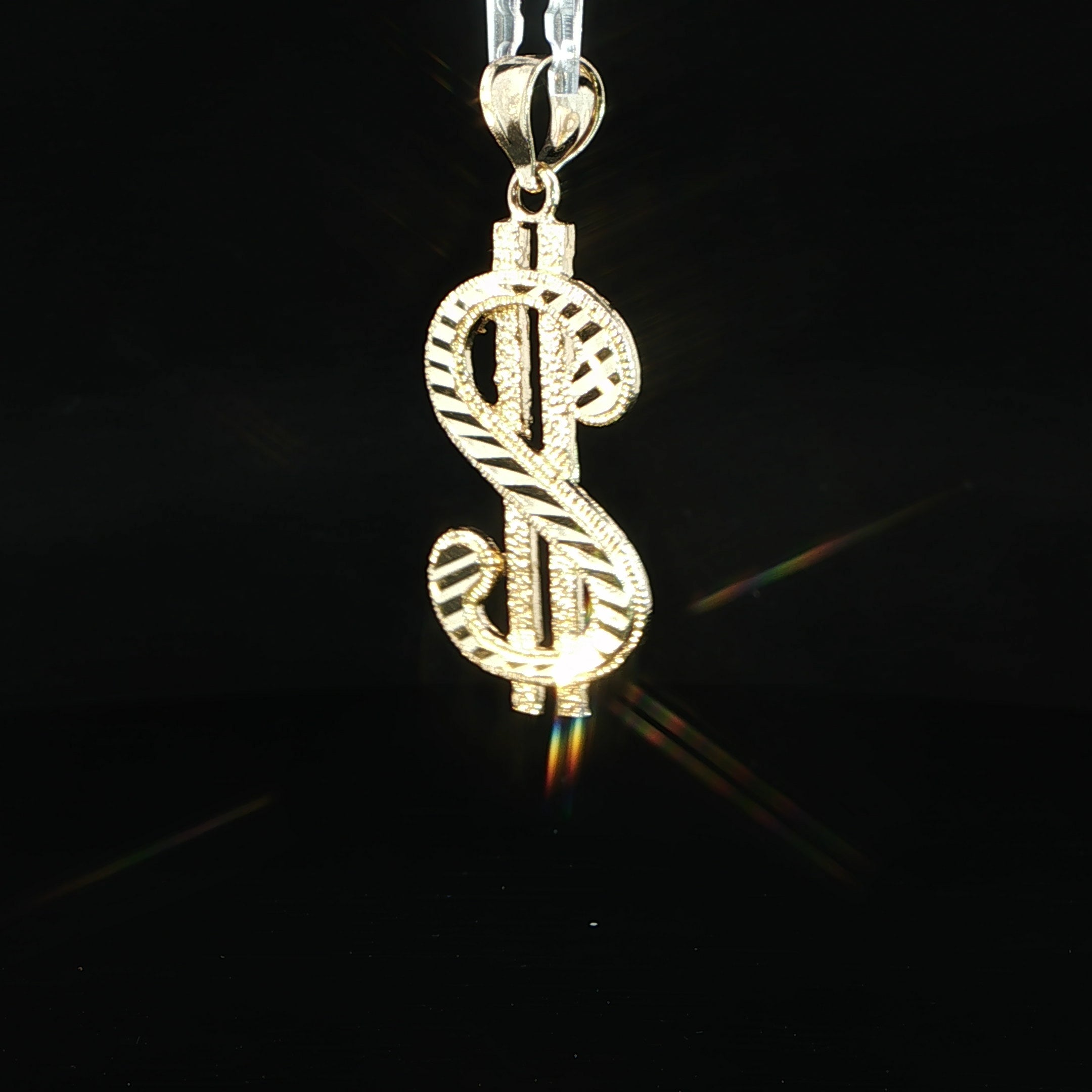 14K Yellow Gold Dollar Pendant