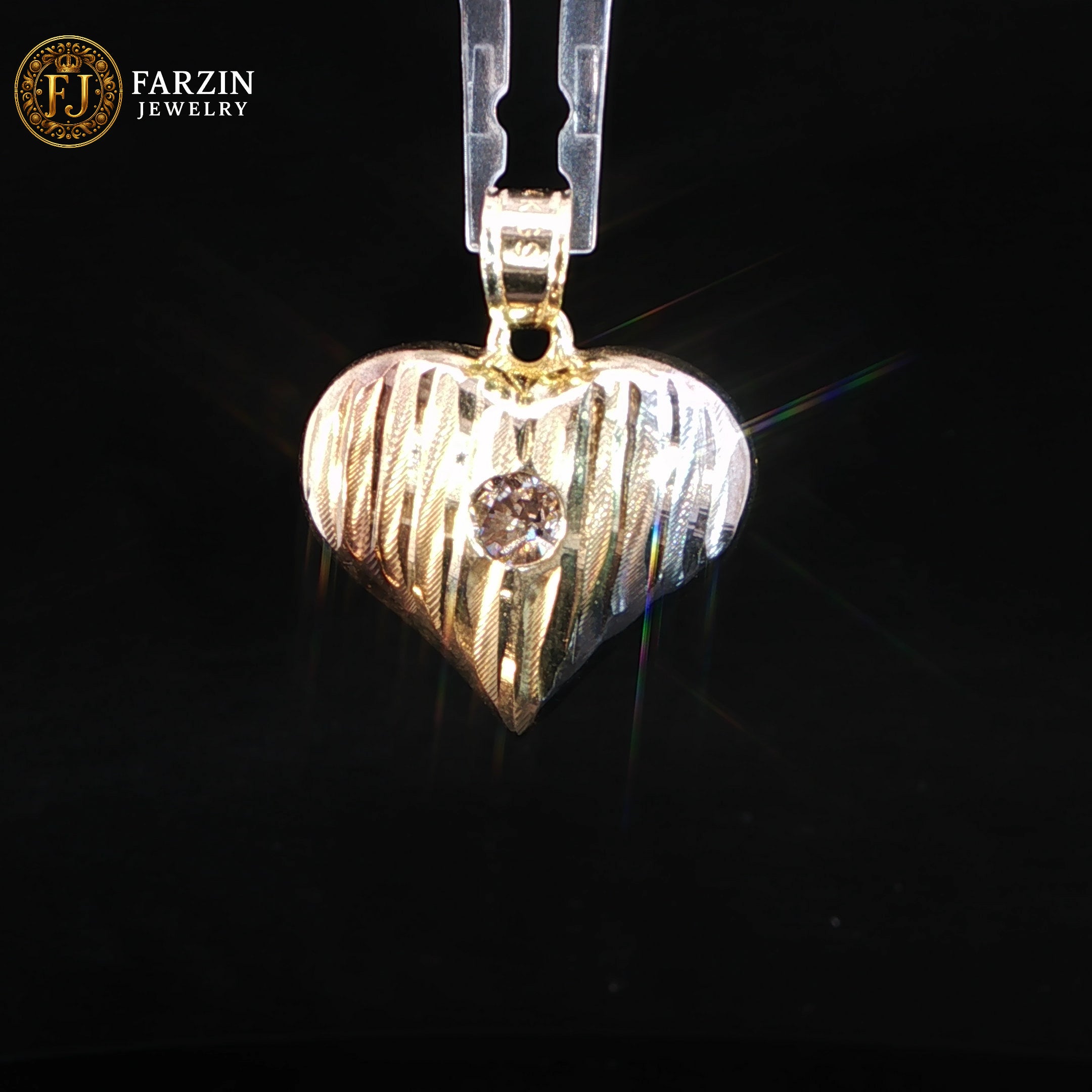 14K Yellow Gold Heart Pendant