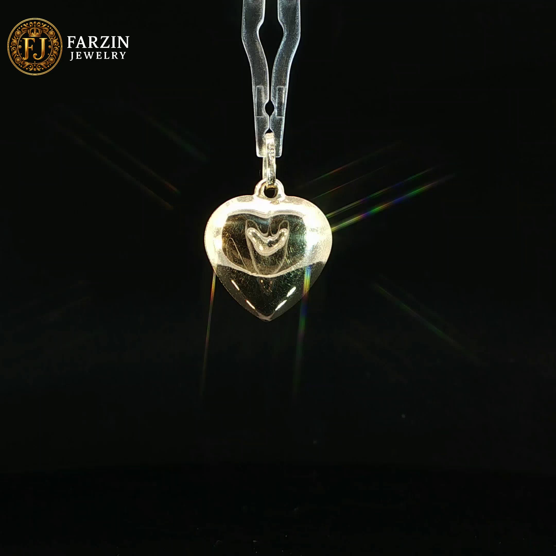 14K Yellow Gold Heart Pendant  #2