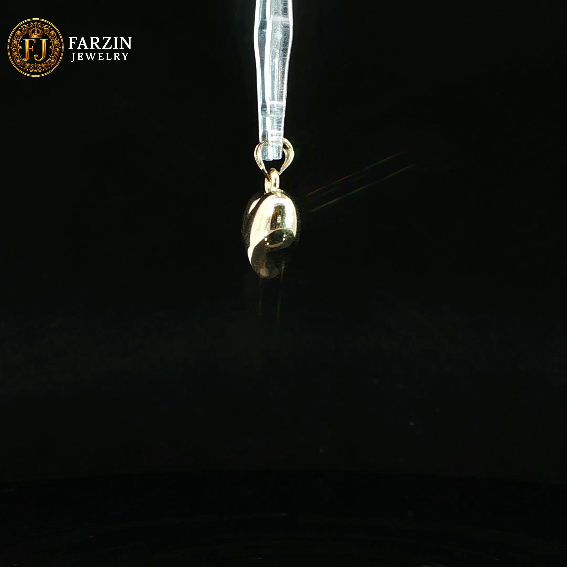 14K Yellow Gold Heart Pendant  #3