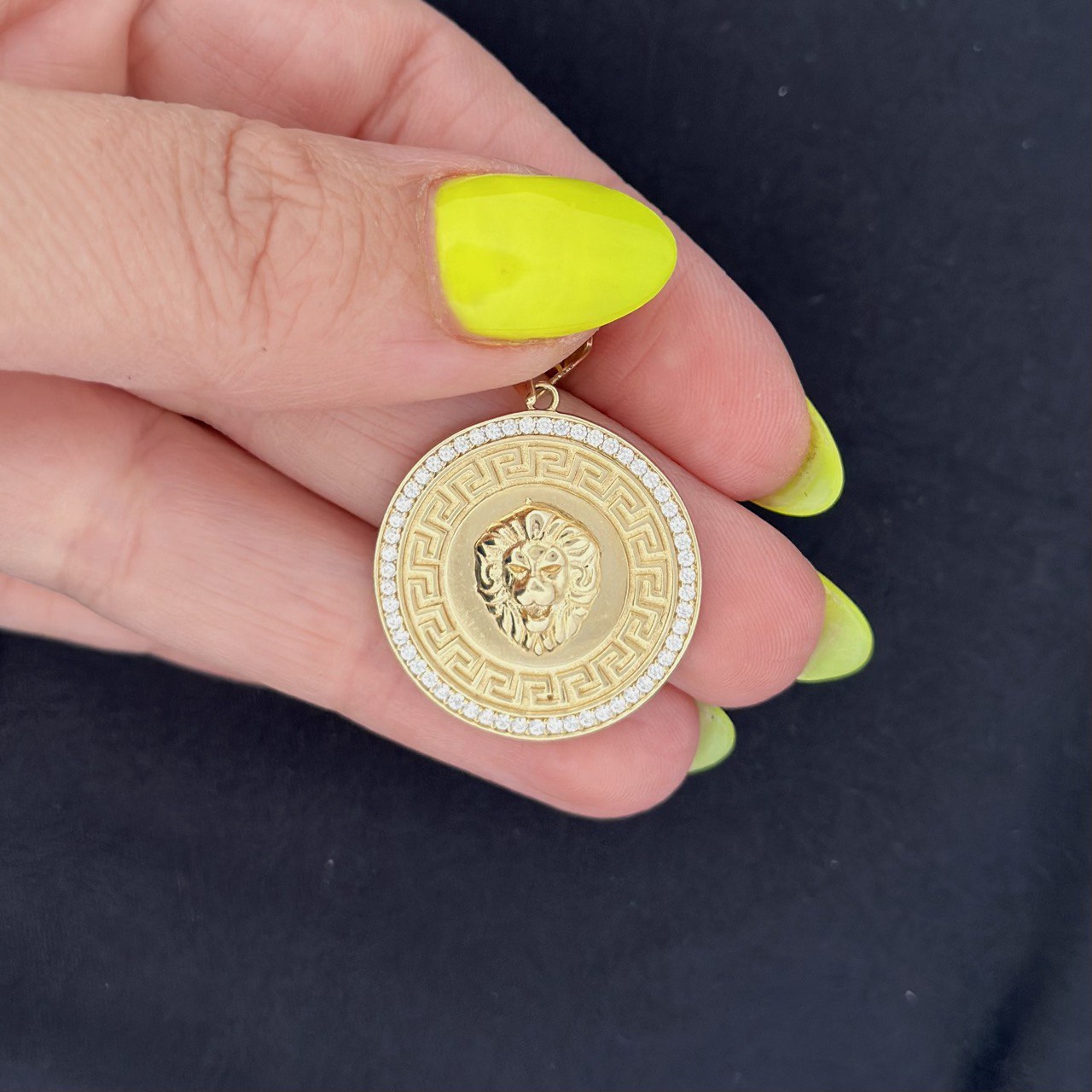 14K Greek Lion Pendant  - 2