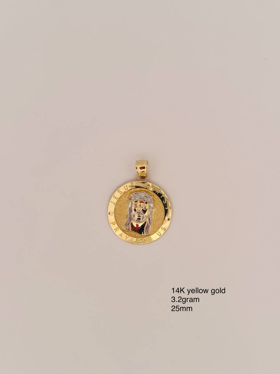 14K Jesus Piece Pendant  - 1