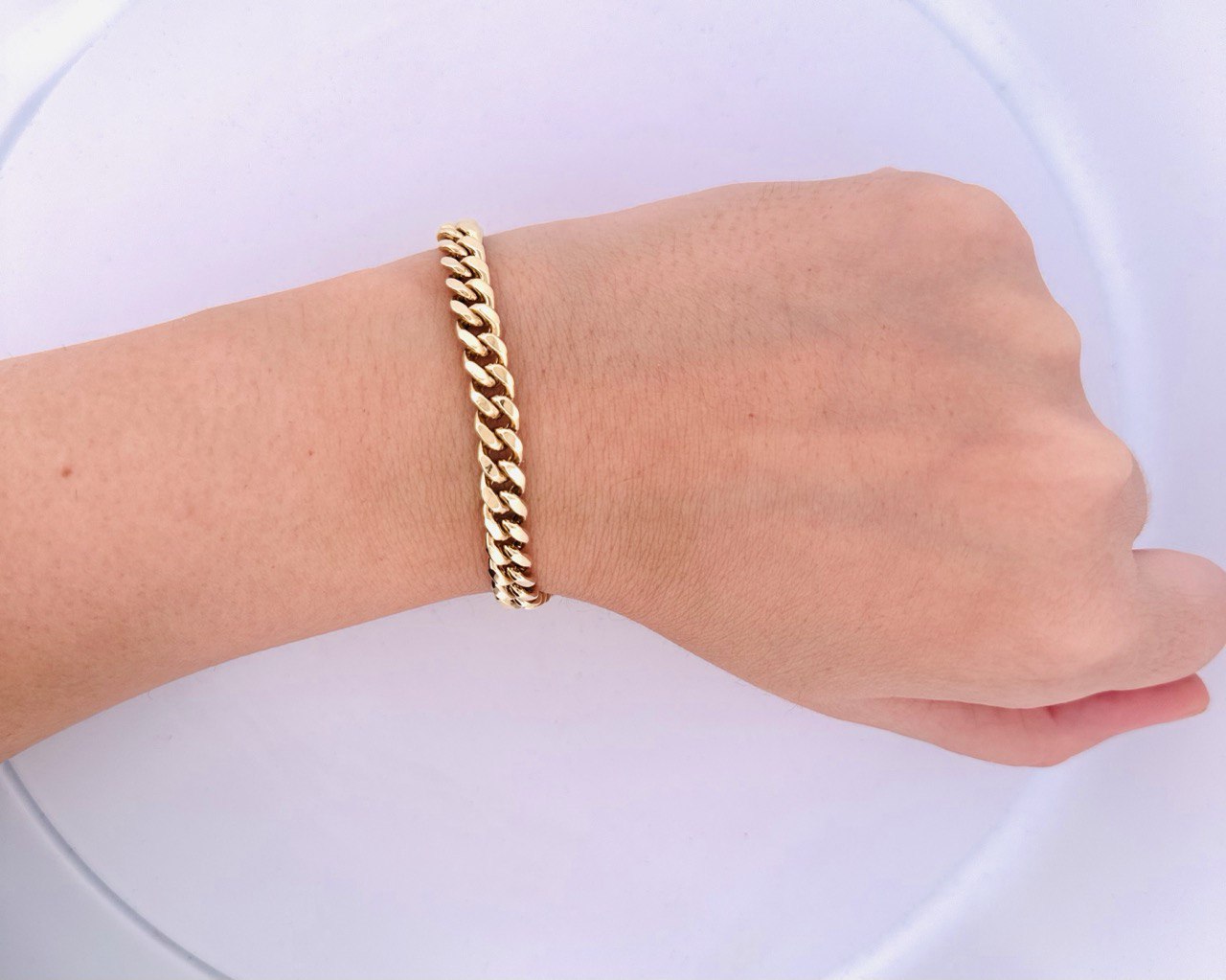 14K Miami Cuban Bracelet - 7MM