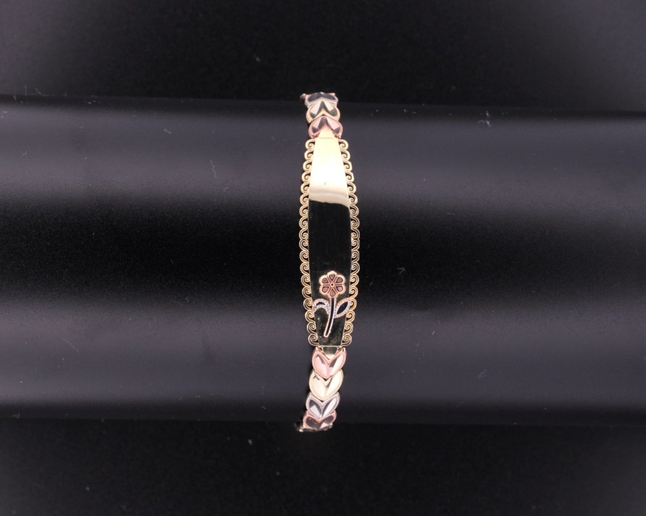10K, 3-Color Gold ID Bracelet - 11MM