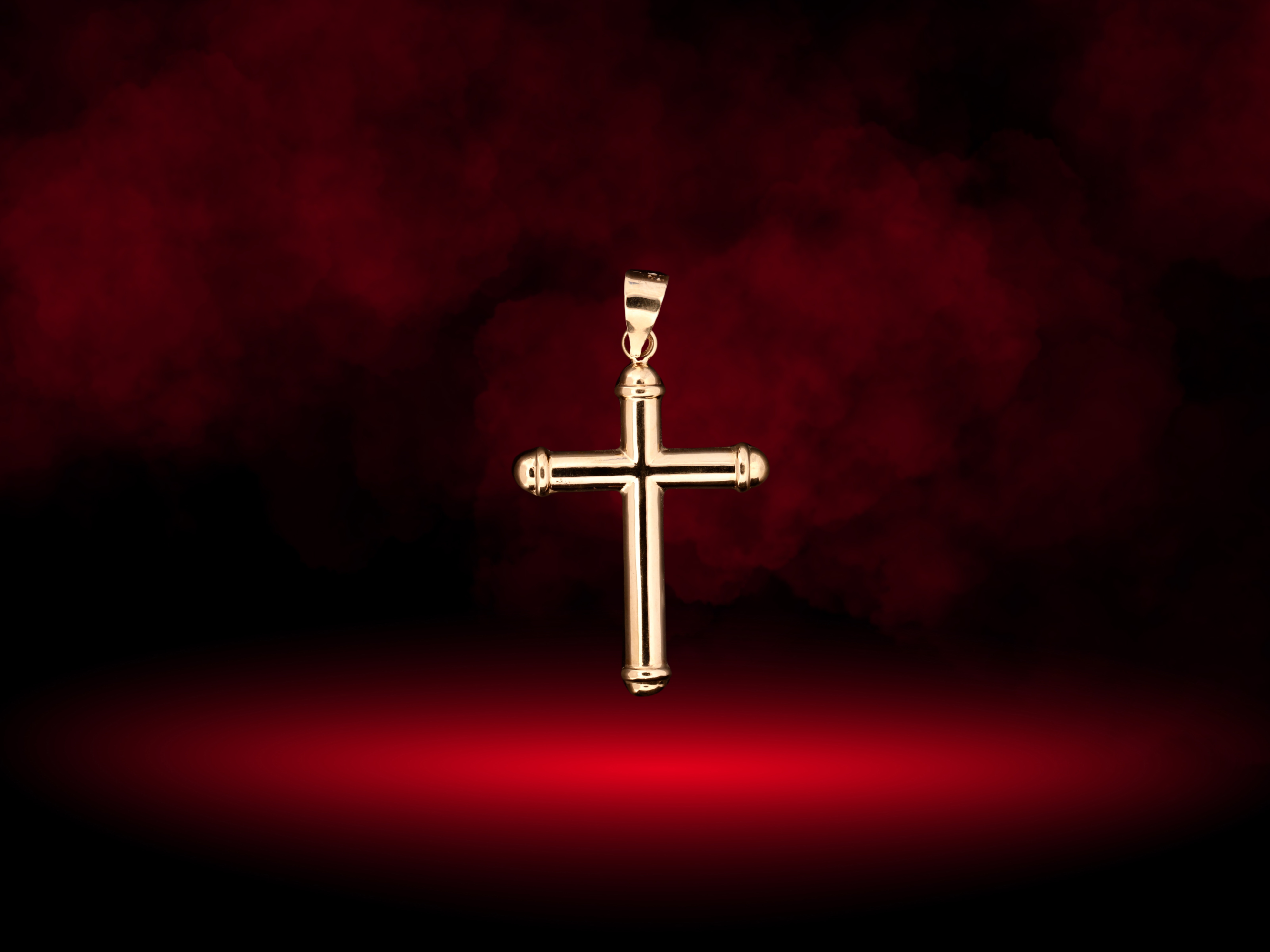 14K Gold Cross Pendant  - 3