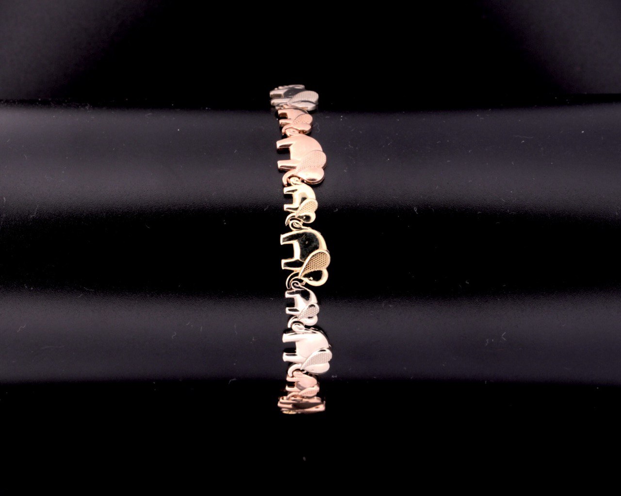 14K Elephants with Baby Bracelet