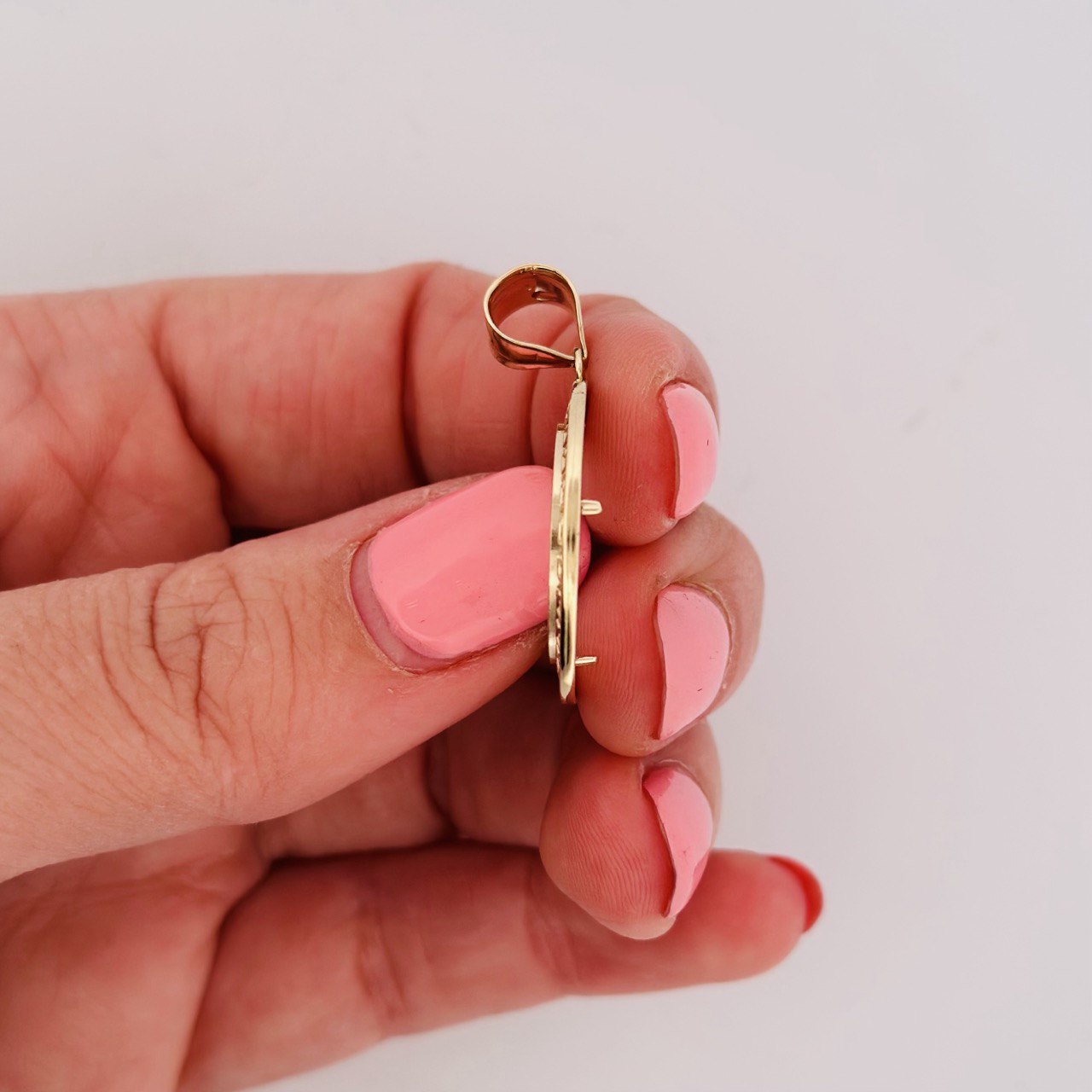 14K Gold Greek Key Pendant