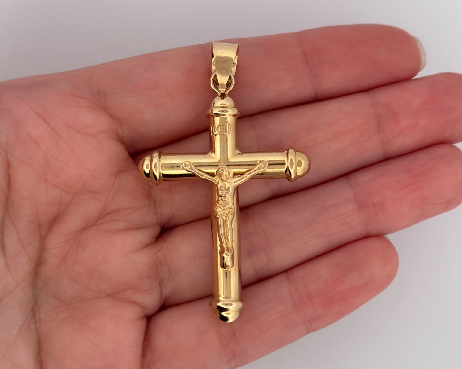 14K Gold Crucifix Pendant  - 1