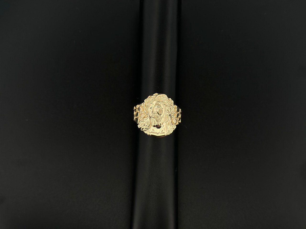 14K Gold Jesus Face Ring
