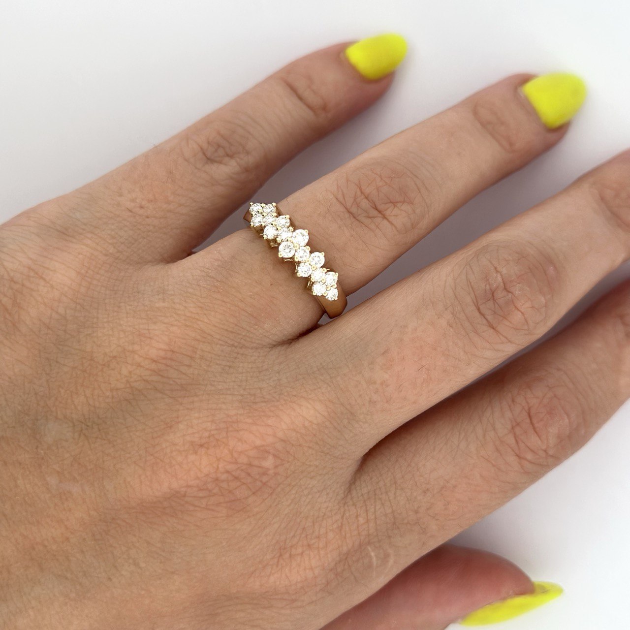 14K Gold Diamond Band - 0.58ctw