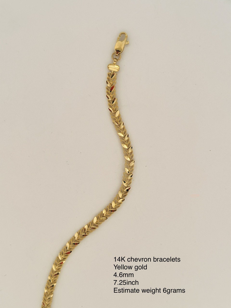 14K Chevron Bracelet - 4.6MM